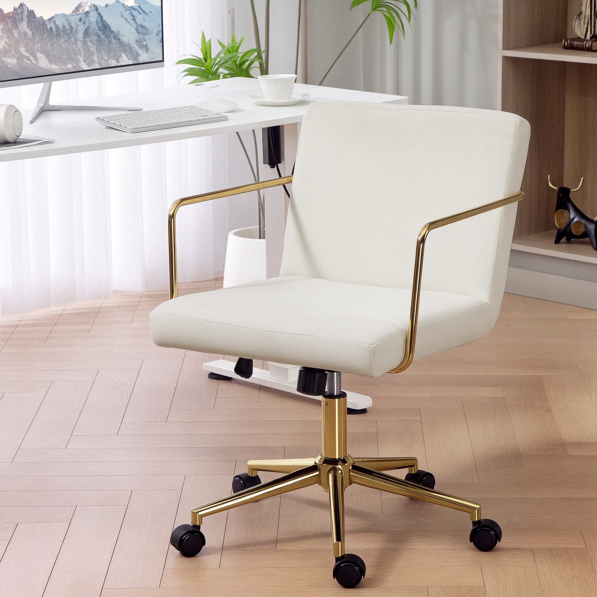 HOMCOM Bürostuhl 360° Drehstuhl mit Samtoptik, günstig online kaufen