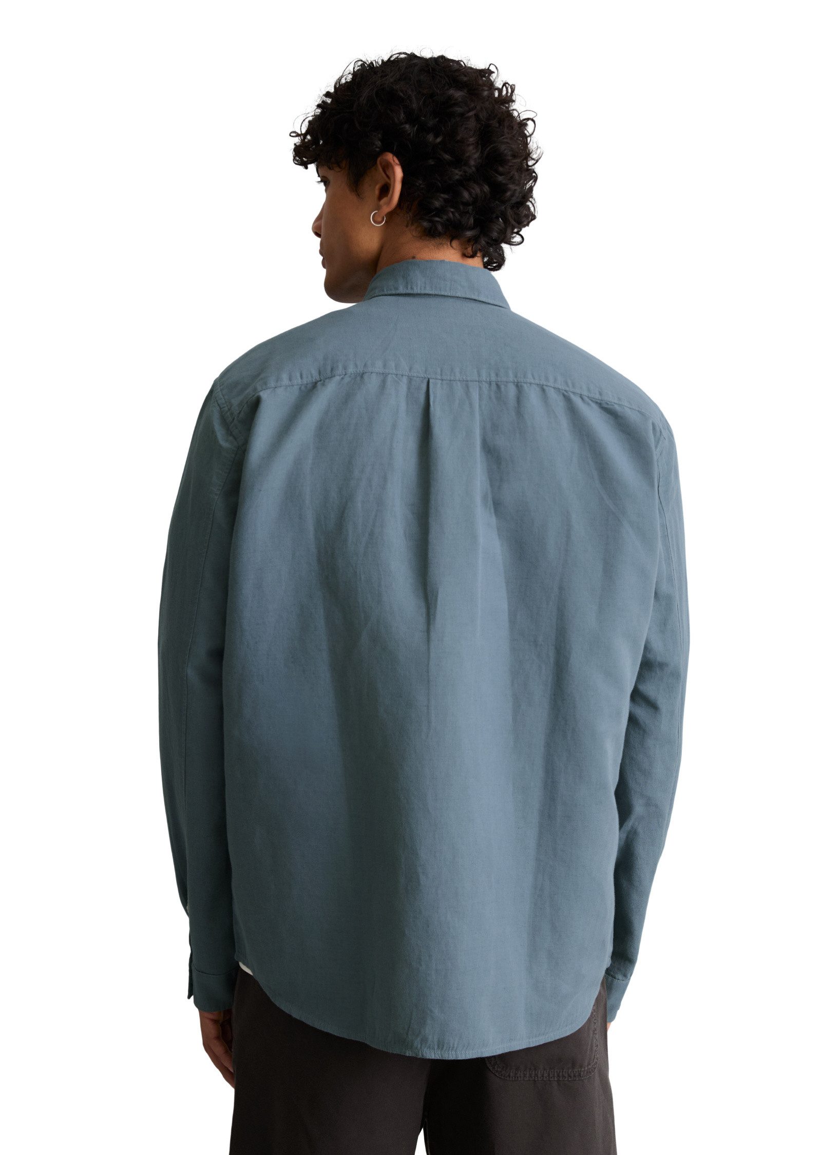 Marc O'Polo DENIM Langarmhemd aus Leinen und Bio-Baumwolle