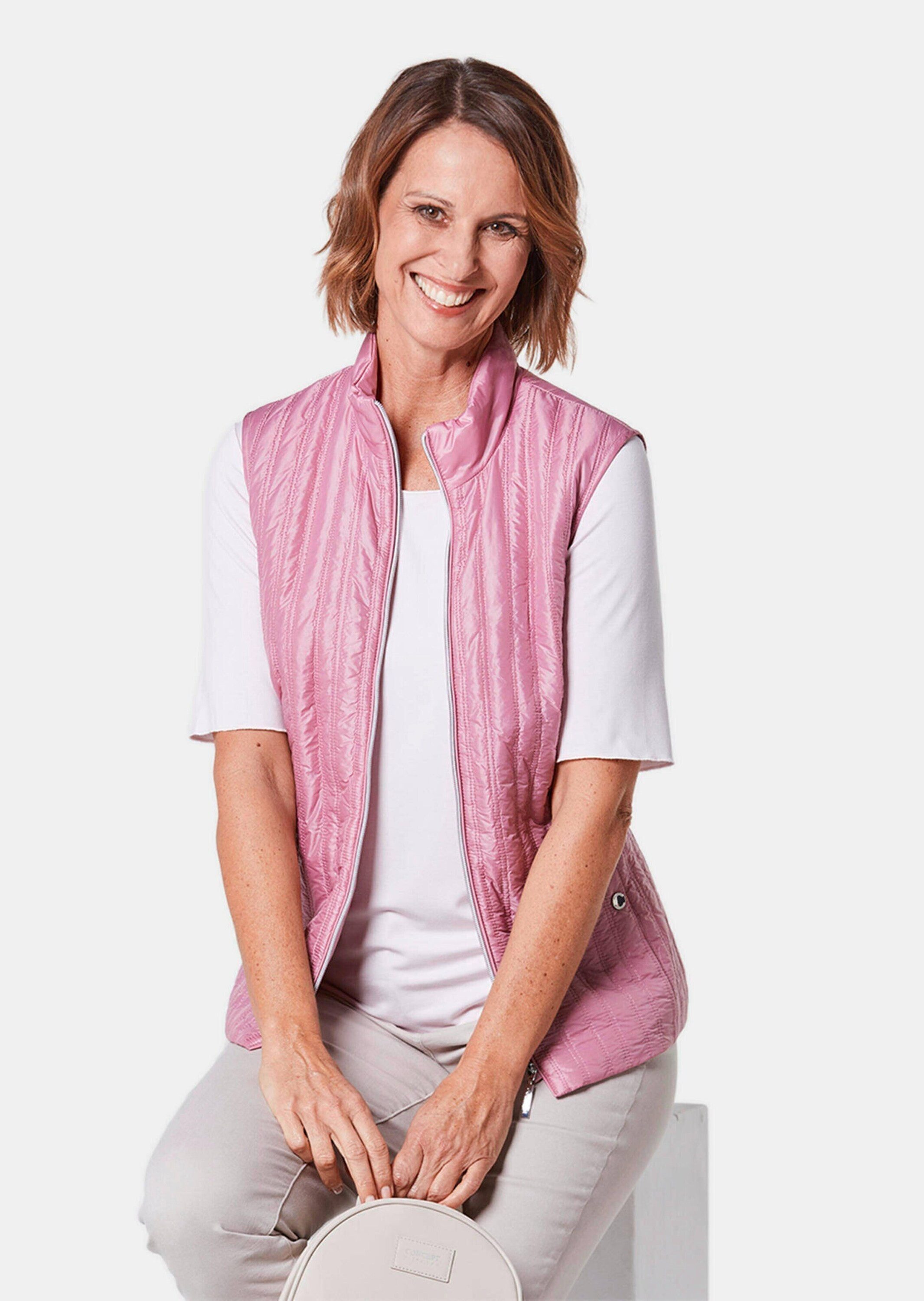 GOLDNER Kurzweste Kurzgröße: Leichte Steppweste mit Stehkragen