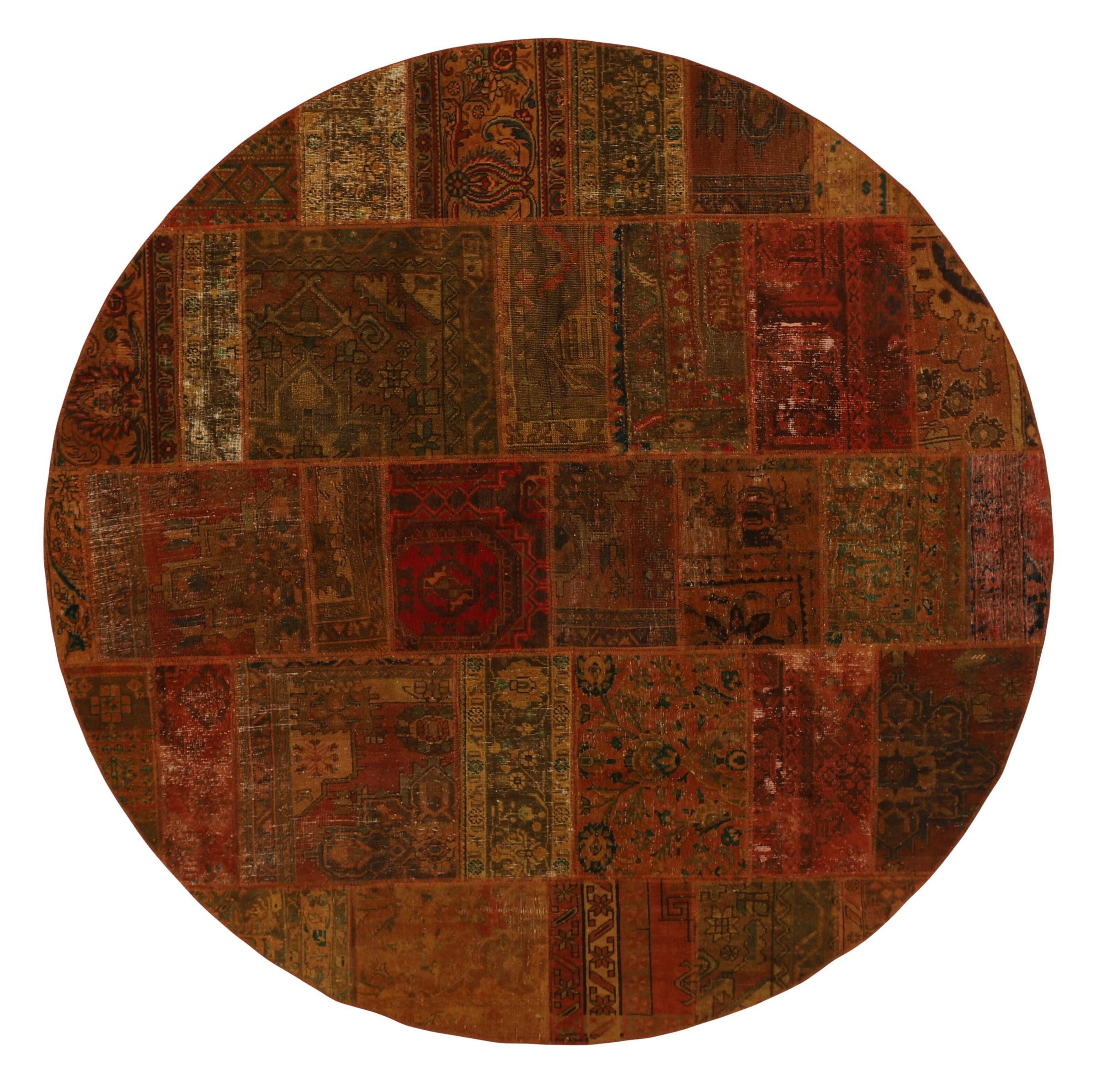 Nain Trading Orientteppich Patchwork 249x249 Handgeknüpfter Moderner Orientteppich, rund, Höhe: 8 mm