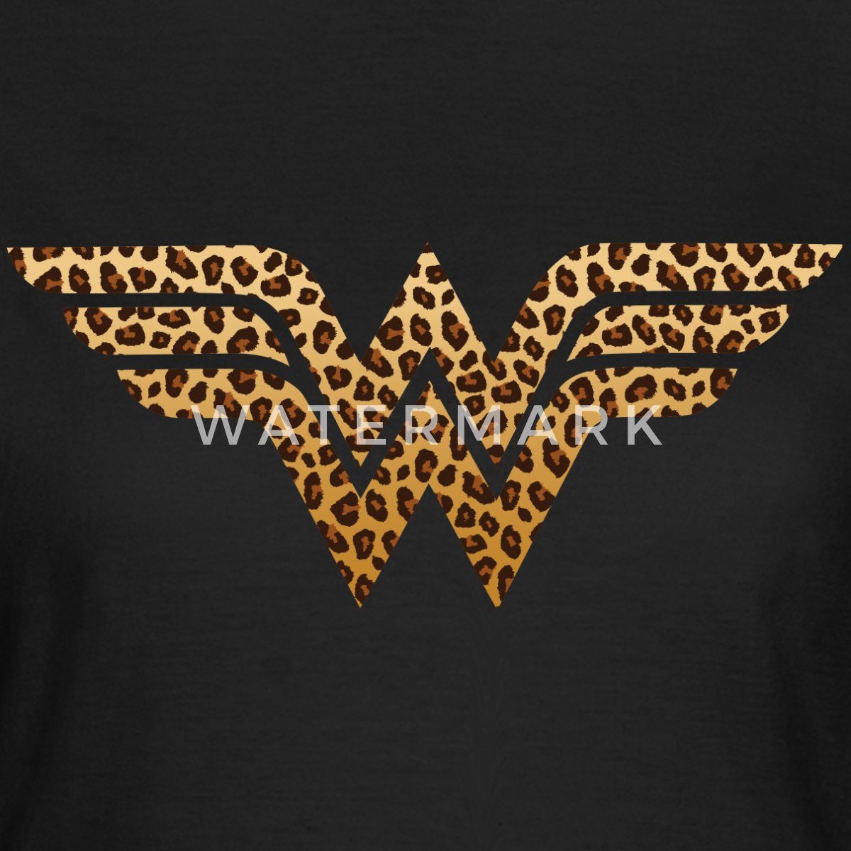 Spreadshirt T-Shirt Wonder Woman Leoprint Logo Frauen T-Shirt (1-tlg) günstig online kaufen