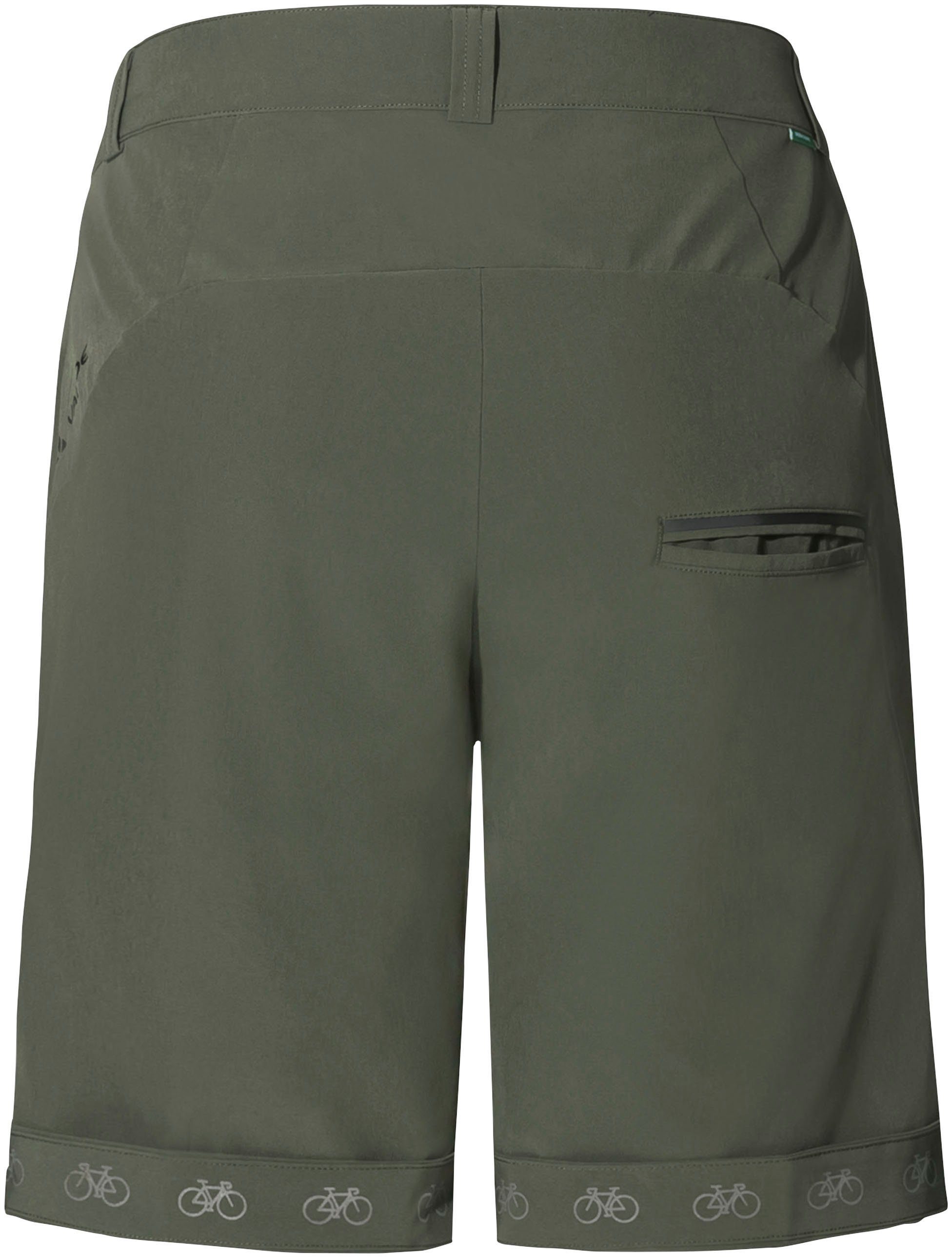 reflektierende CYCLIST khaki SHORTS WOMEN'S Fahrradhose Elemente VAUDE