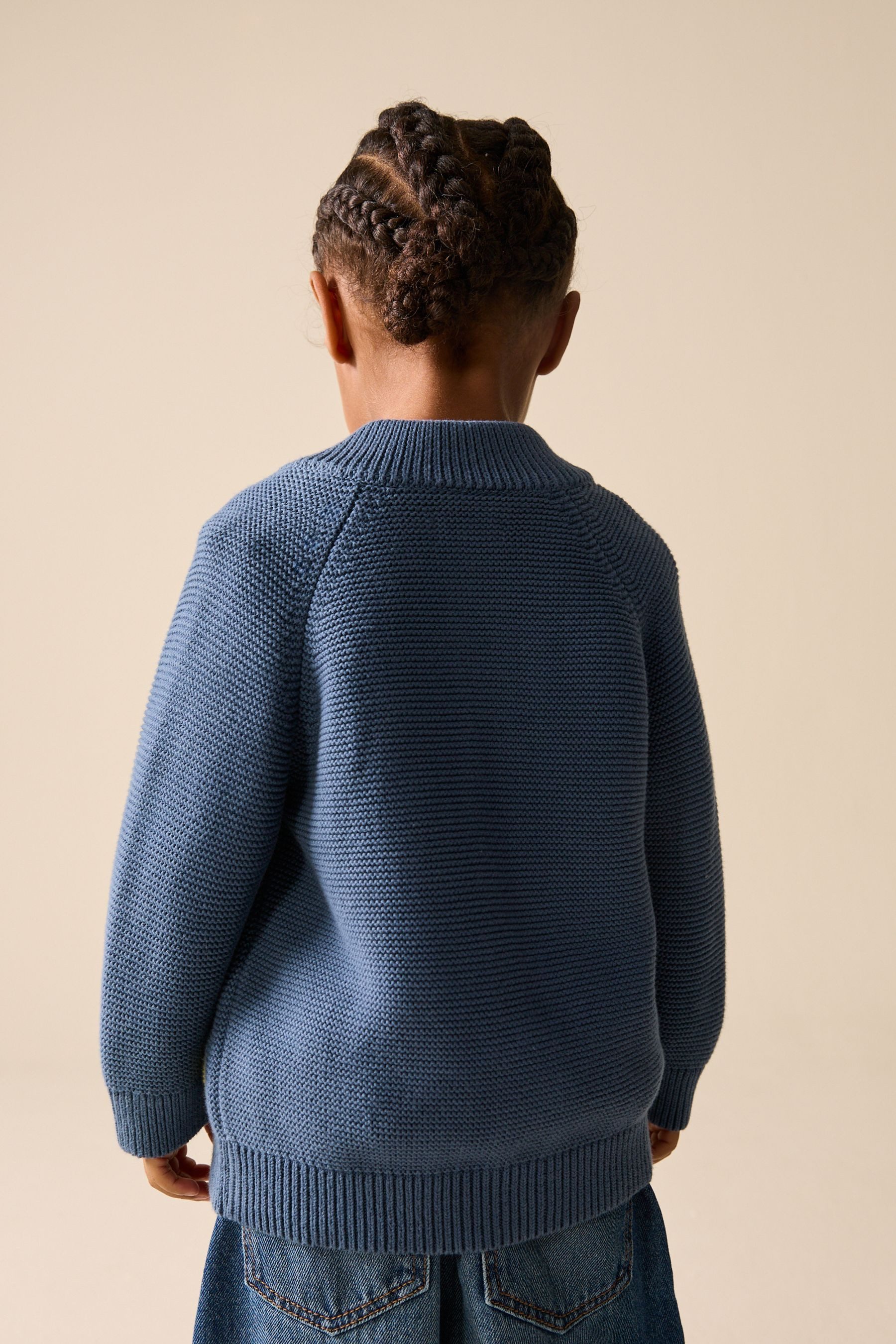 Next Strickjacke Strickjacke aus 100 % Baumwolle mit Figuren (1-tlg)