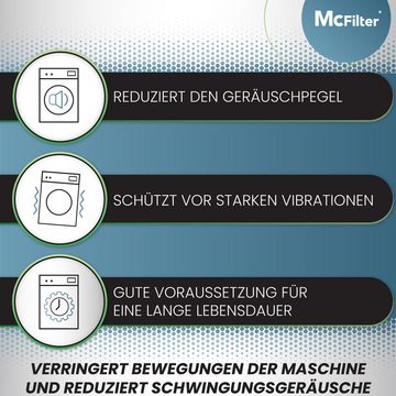 McFilter Vibrationsdämpfer 4 Schwingungsdämpfer für Waschmaschinen und Trockner, (Universal Vibrationsdämpfer kompatibel mit Bosch, Siemens, AEG, 4-St), Rutschfeste Gummipads, Gummifüße, Waschmaschinenunterlage - schwarz