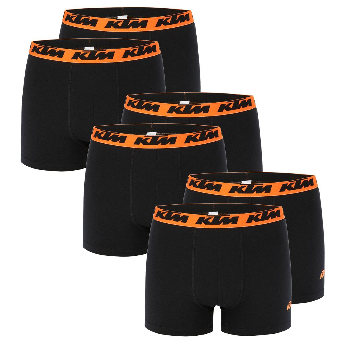 KTM Boxershorts Pack X2 Boxer Man Cotton 6P (Set, 6-St., 6er-Pack) Black2
