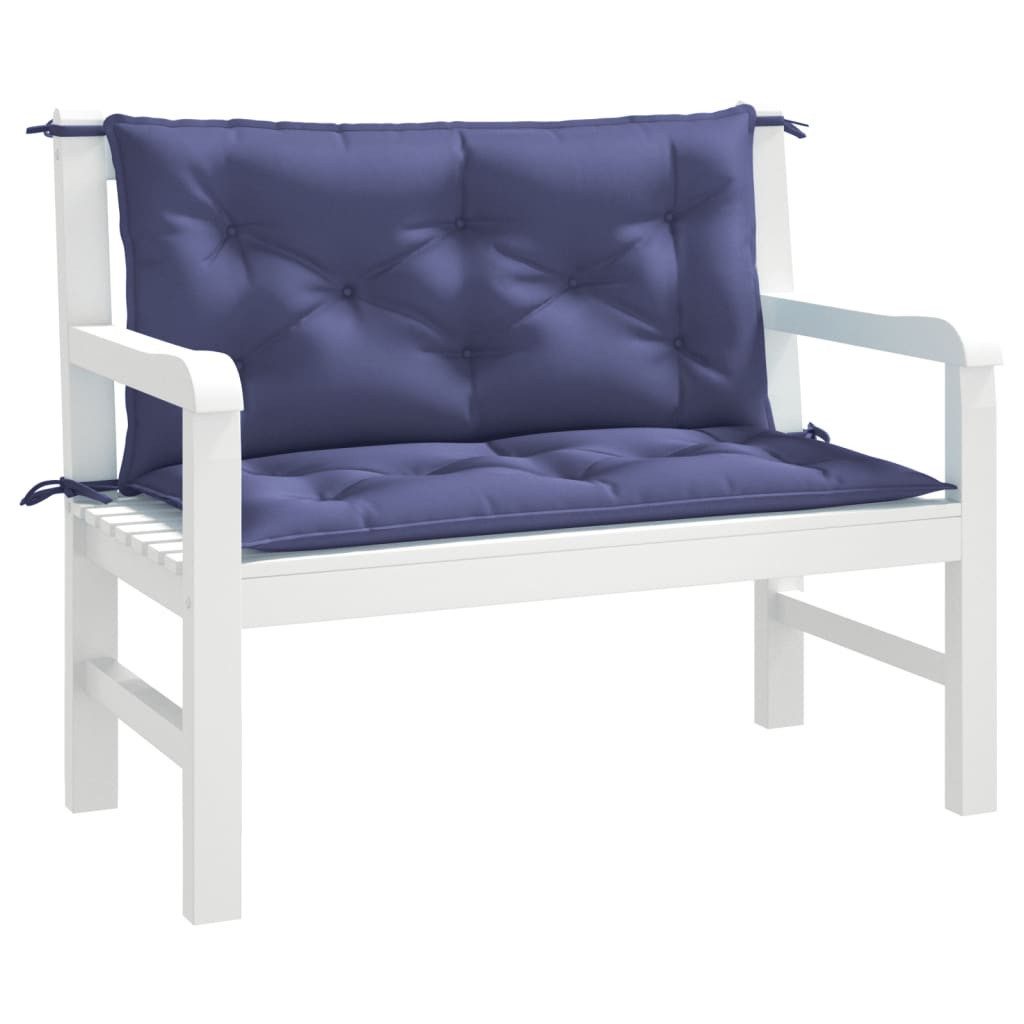 vidaXL Sitzauflage Gartenbank-Auflagen 2 Stk. Marineblau günstig online kaufen