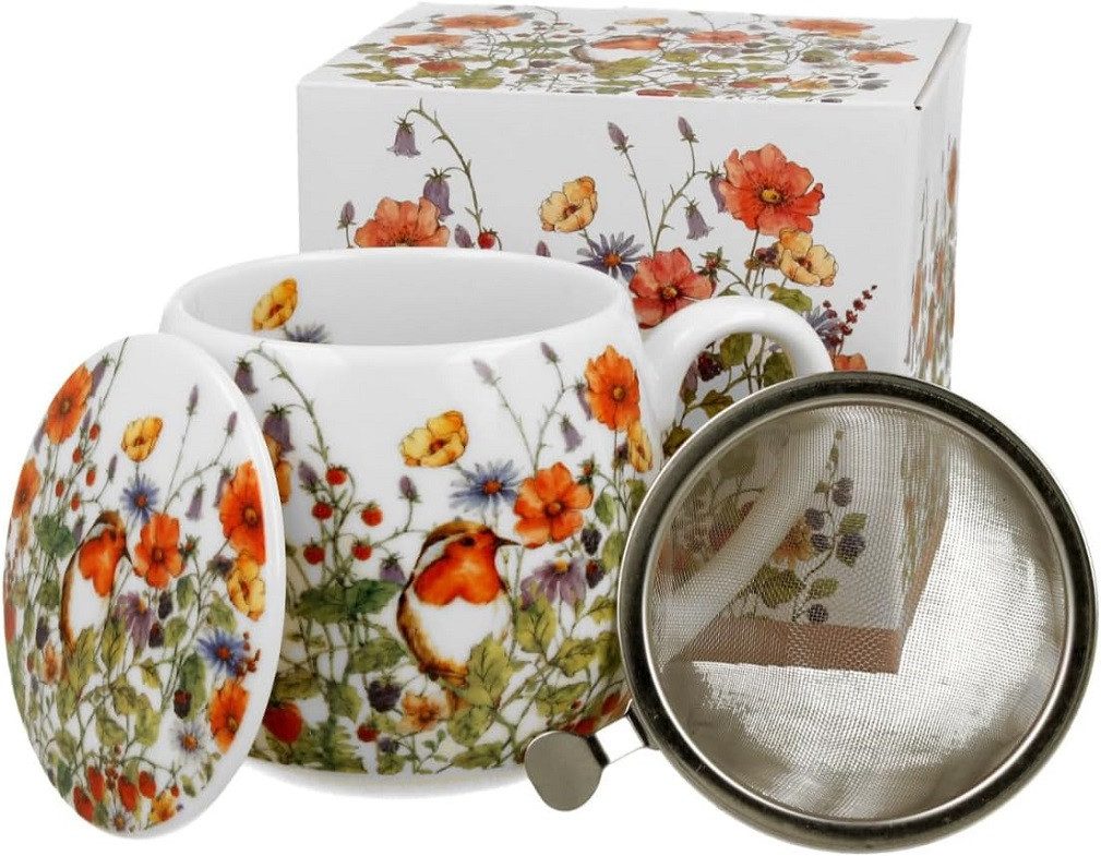 Becher Tee Tasse mit Teesieb Mug / Fass / Fassbecher / Kaffee Tasse