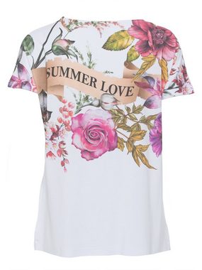 MONACO blue WEEKEND T-Shirt Kurzarmbluse figurumspielend mit Summer-Motiv mit Sommermotiv