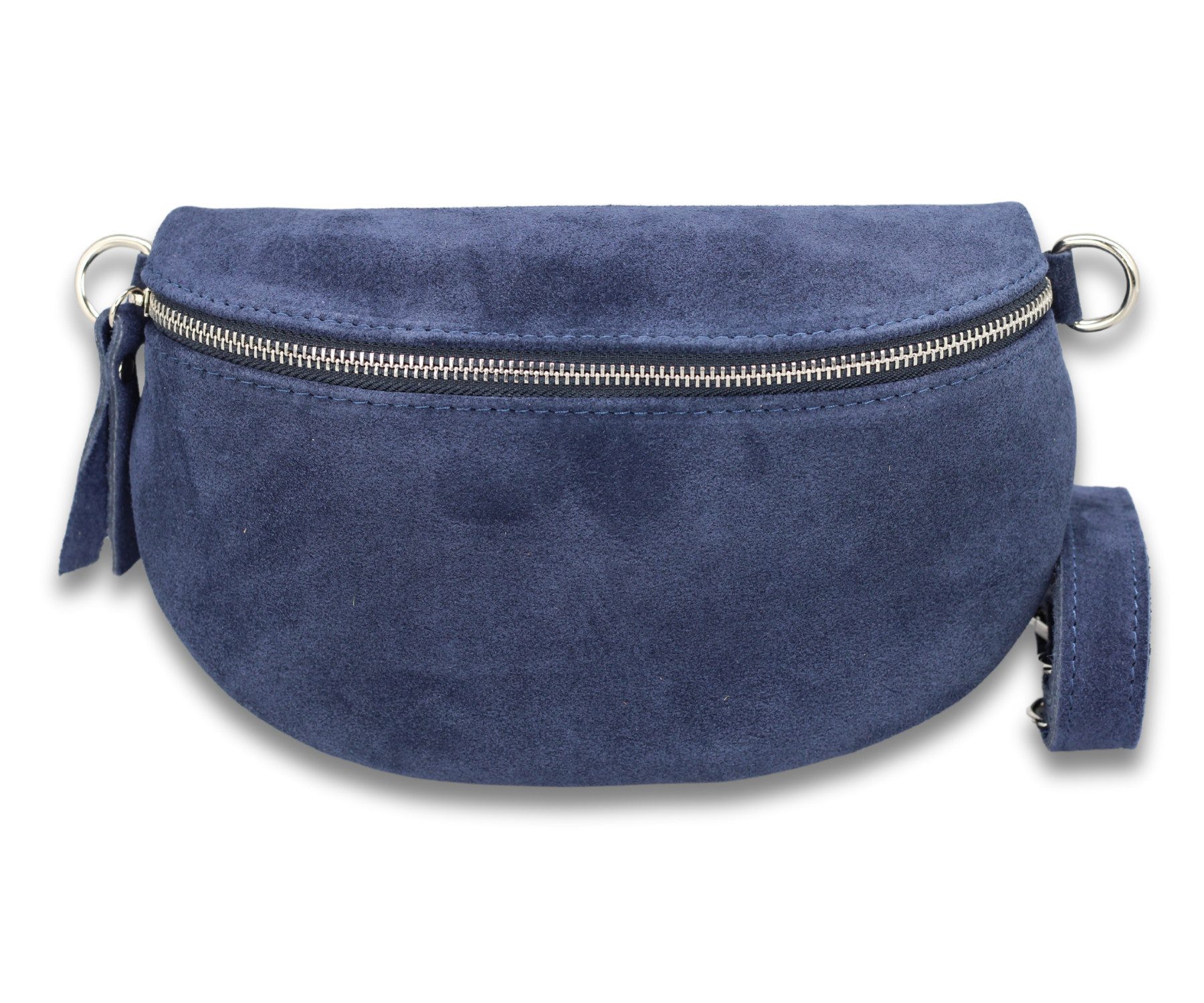 Adel Bags Gürteltasche SUEDE Bauchtasche für Damen aus echtem Wildleder, Dunkelblau