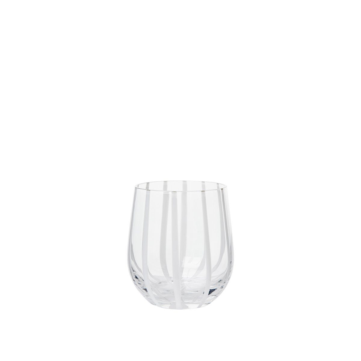 Broste Copenhagen Gläser-Set Stripe Wasserglas 0,35l, Glas mundgeblasen
