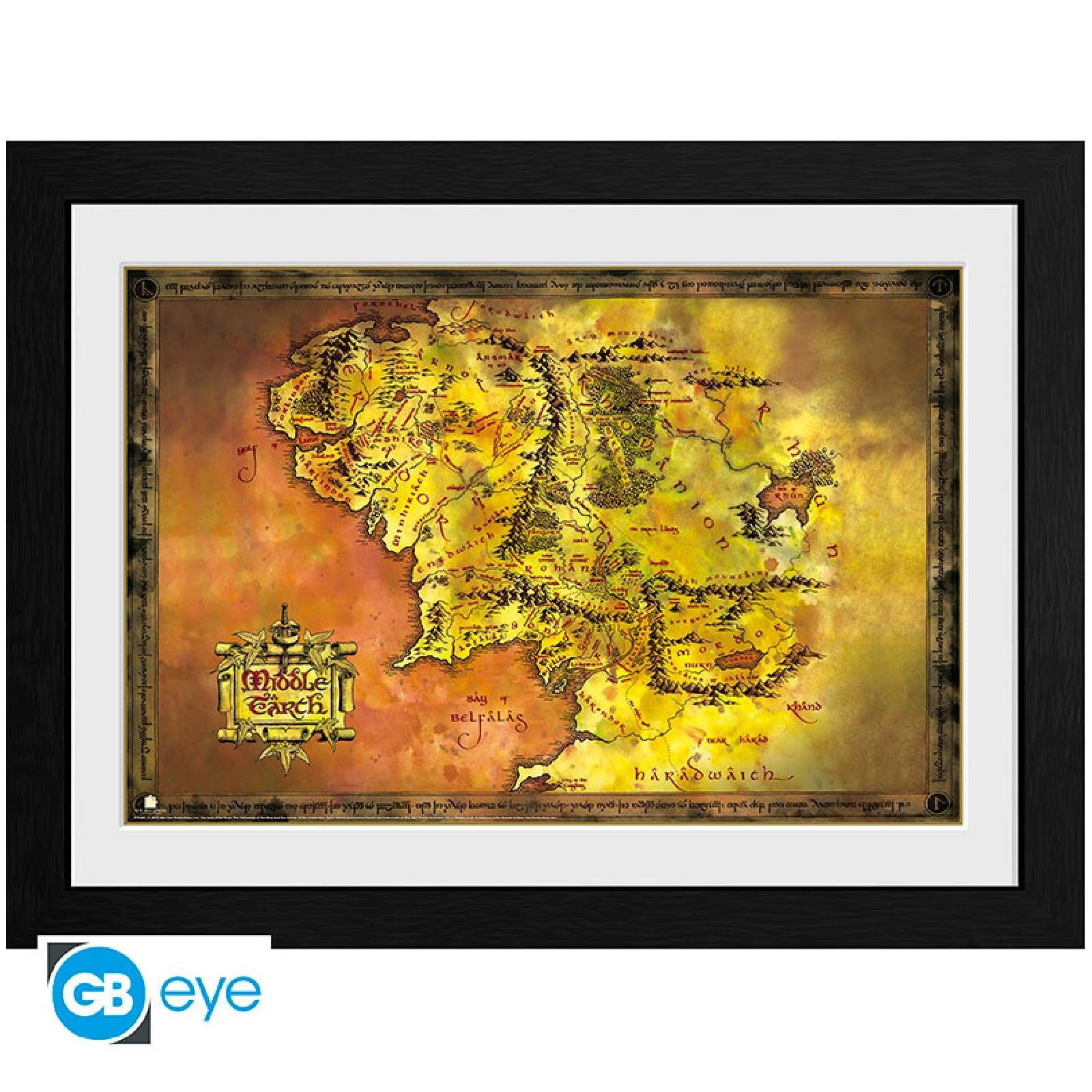 ABYstyle Poster LORD OF THE RINGS - Framed print Middle Earth