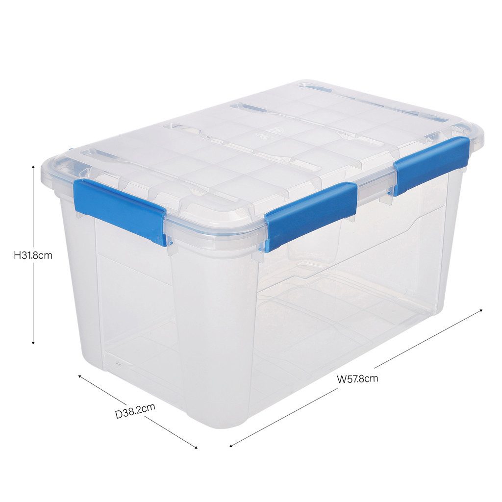 Kreher Aufbewahrungsbox mit Deckel 'IP67' wasserdicht & staubdicht, transparent (Set wählbar)