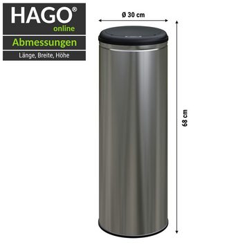 HAGO Mülltrennsystem Premium Edelstahl Abfalleimer Mülleimer Papierkorb Sensor Automatik