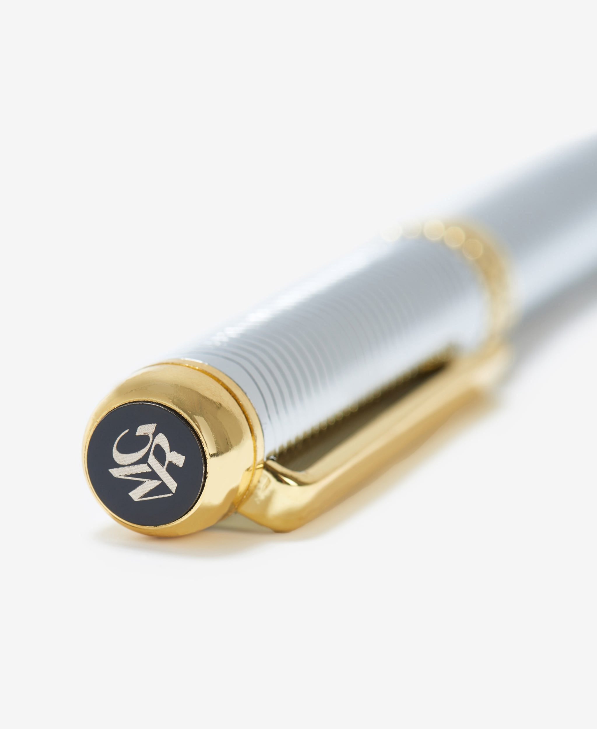 GLAMIRA Kugelschreiber Metallkugelschreiber - Silber mit Gold, (1-tlg), ideal auch als Geschenk