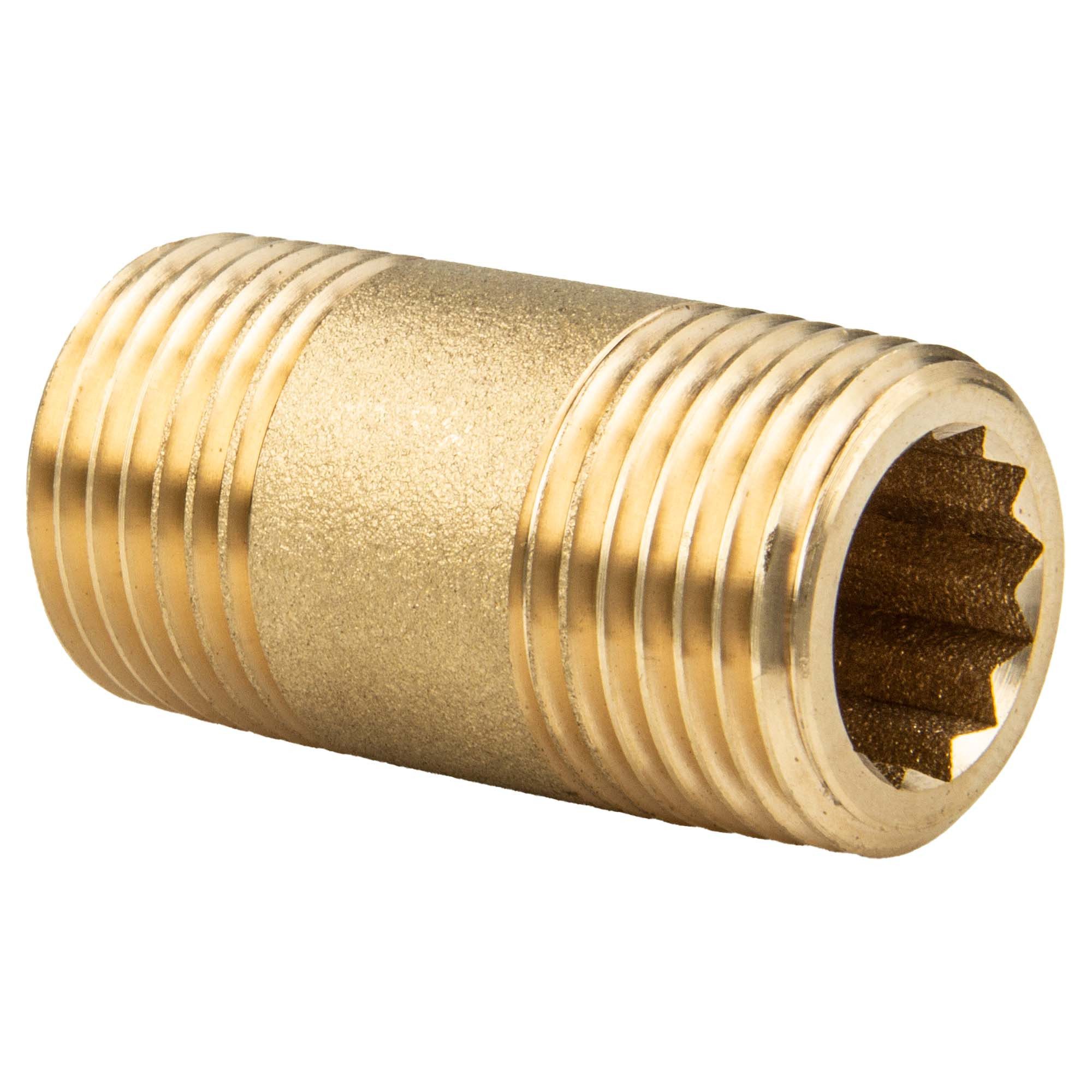 tecuro Gewindefitting Rohrdoppelnippel - Langnippel beidseitig Außengewinde R (konisch), 1/2 Zoll x 30 mm