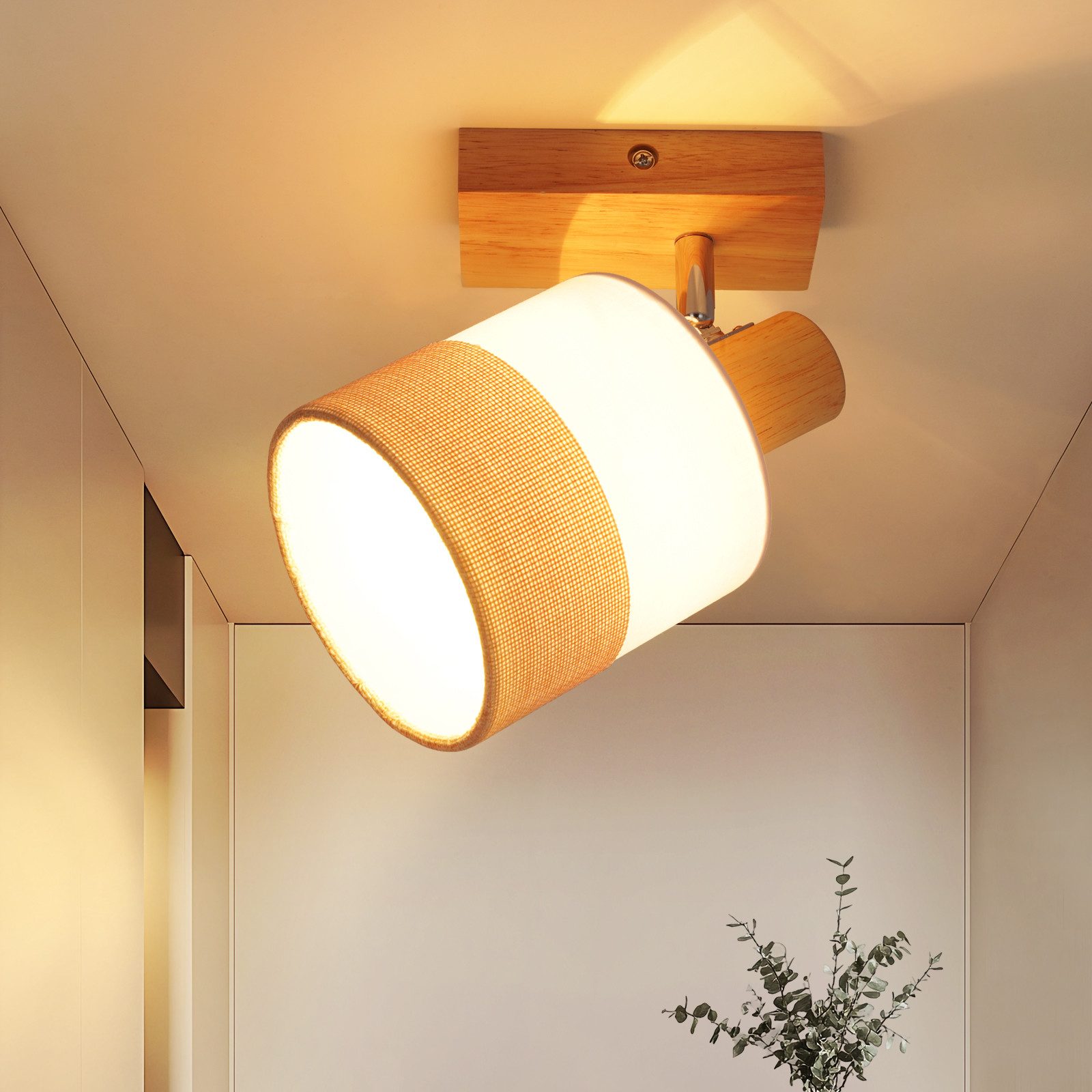 Nettlife Deckenstrahler Flur Holz 1/2/3/4 Flammig günstig online kaufen