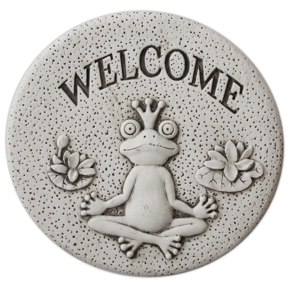 matches21 HOME & HOBBY Trittsteine Froschkönig Beton Trittstein / Dekostein Ø 27 cm, 27x27 cm