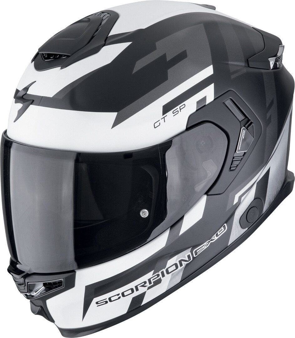 Scorpion Exo Motorradhelm EXO-GT SP Air Tornado Helm, vorbereitet für Kommunikationssystem,Notfallsystem-Polsterung (EQ