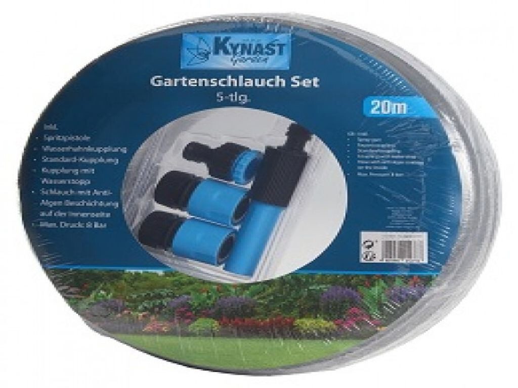 Kynast Gartenschlauch Gartenschlauch Wasserschlauch Premium Schlauch 1/2 20m mit Düse 4 Adap