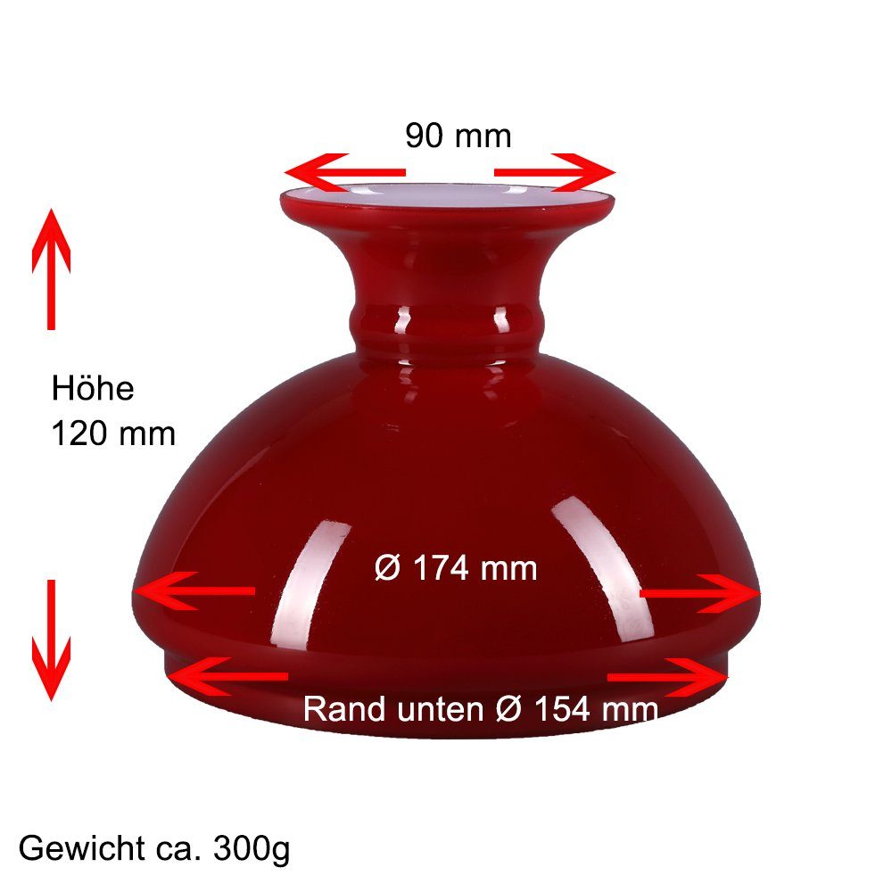 Home4Living Lampenschirm Petroleumschirm Ø 154mm Rot, Grün,Weiß, Beige, Orange, Dekorativ