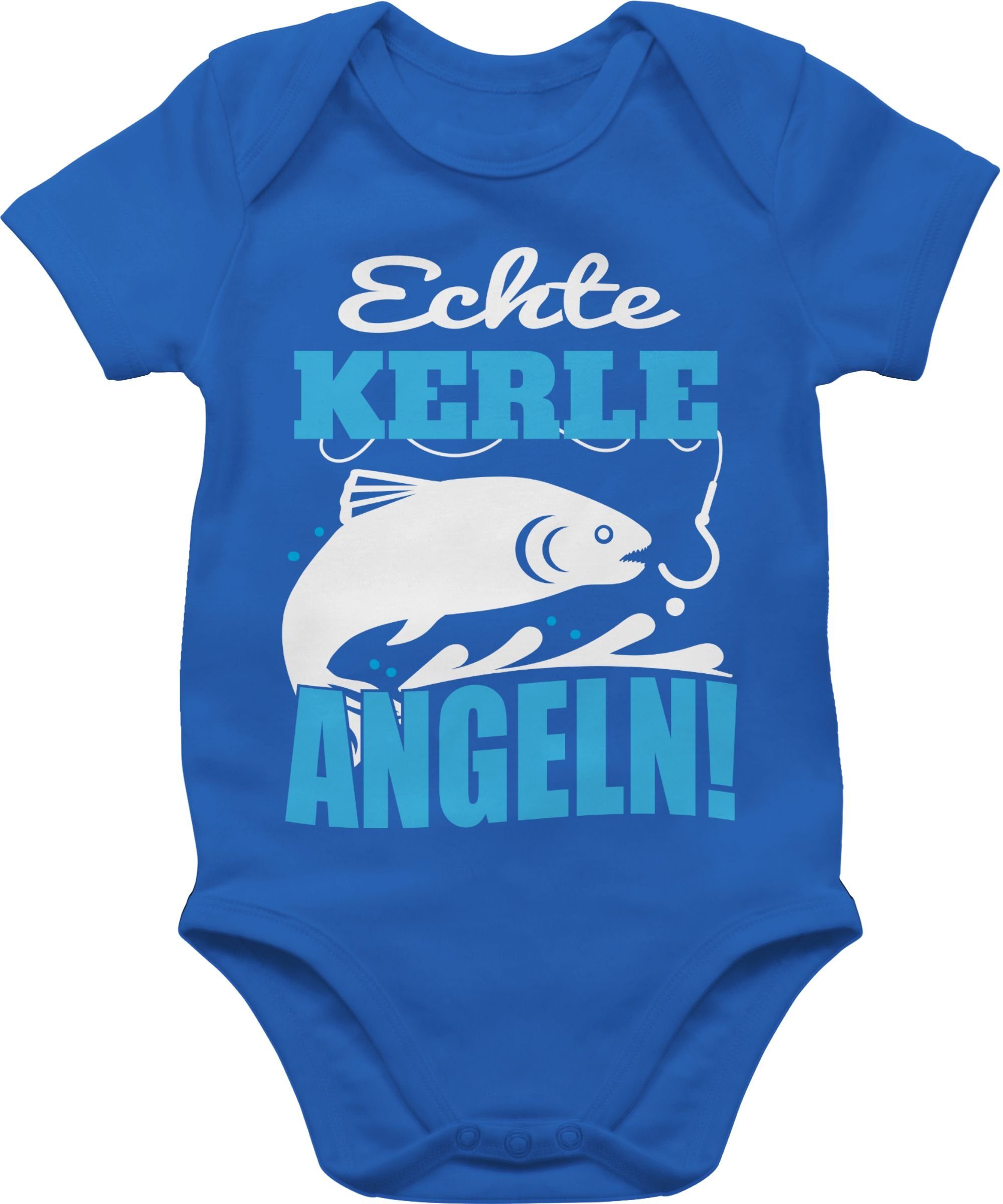 Shirtracer Shirtbody »Echte Kerle angeln Fisch Statement Sprüche Baby