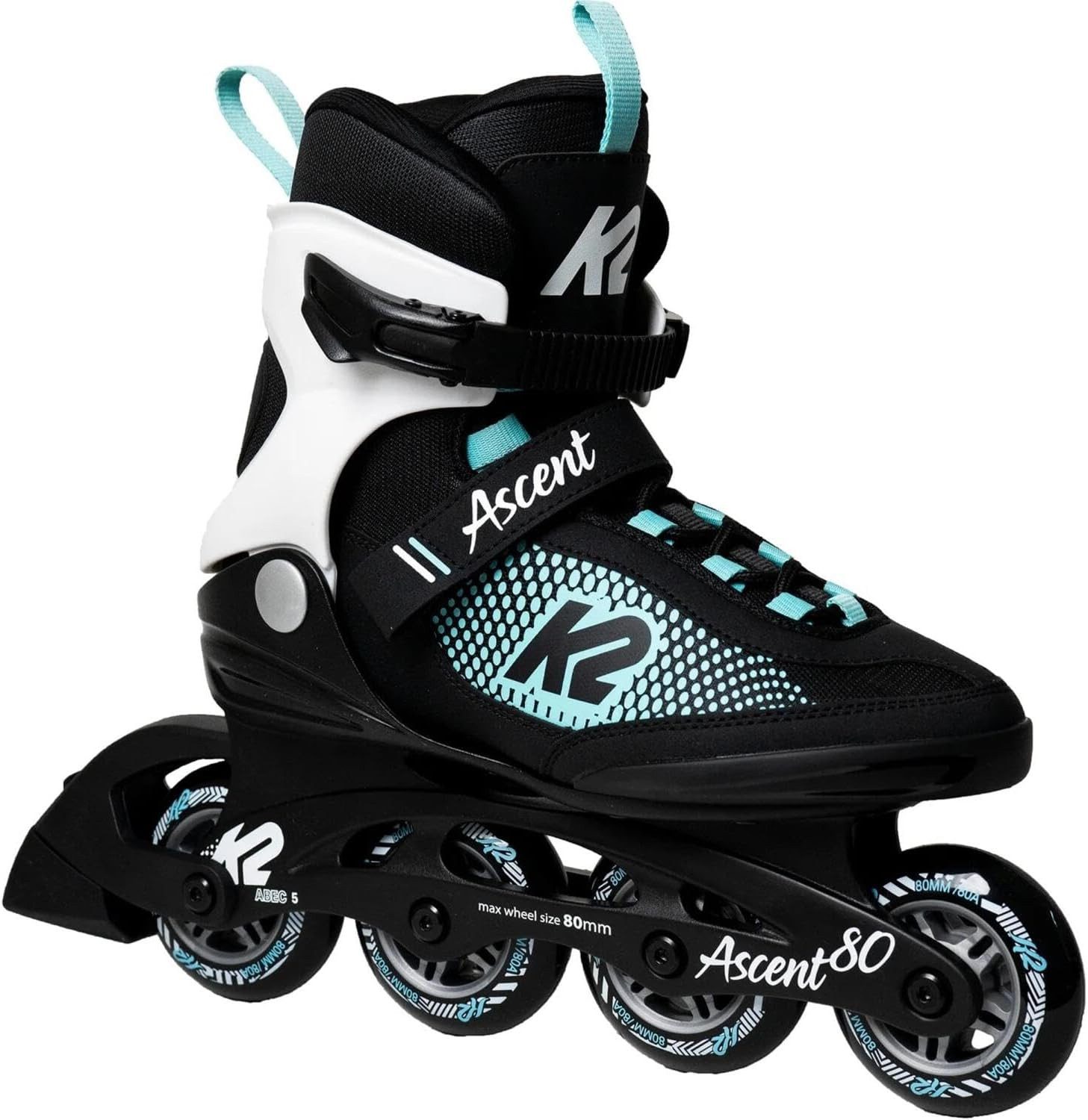 K2 Роликові ковзани K2 ASCENT 80 W Inline Skate black/white/turquise