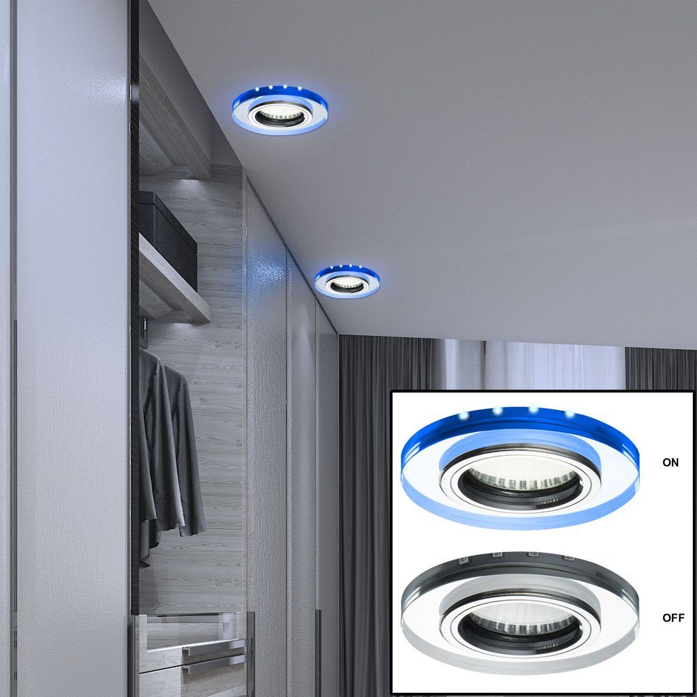 Leuchtmittel Wohn Decken Schlaf etc-shop 2er Einbau Einbaustrahler, Set Strahler inklusive, Beleuchtung LED nicht Zimmer Design