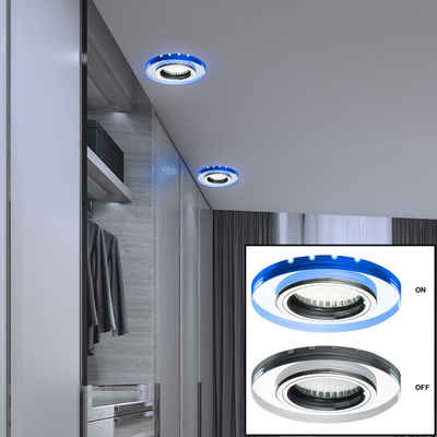 etc-shop LED Einbaustrahler, Leuchtmittel nicht inklusive, 2er Set Design Decken Strahler Wohn Schlaf Zimmer Beleuchtung Einbau