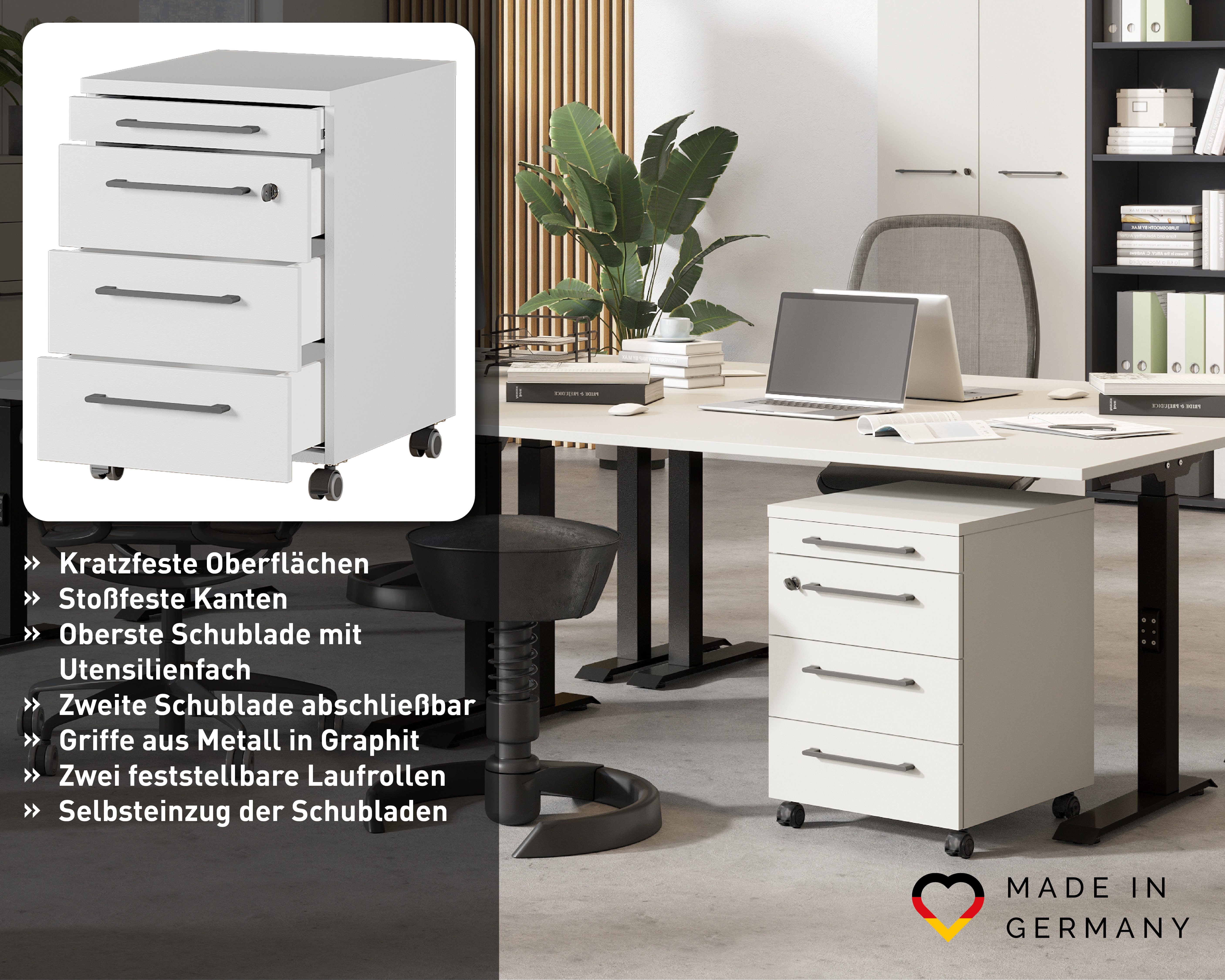GERMANIA Rollcontainer GW-Agenda Rollcontainer, mit abschließbarer Schublade