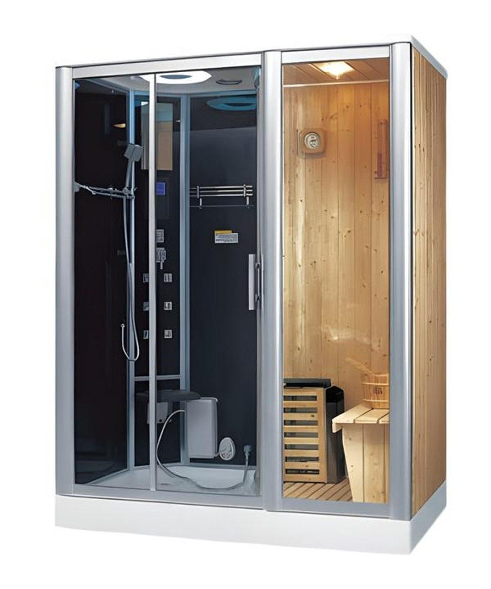 Xlmoebel Dampfdusche XLMOEBEL Spa-Kabine aus Holz mit Smart Home Funktionen und Heizung, BxT: 100x170 cm, Made in Europa