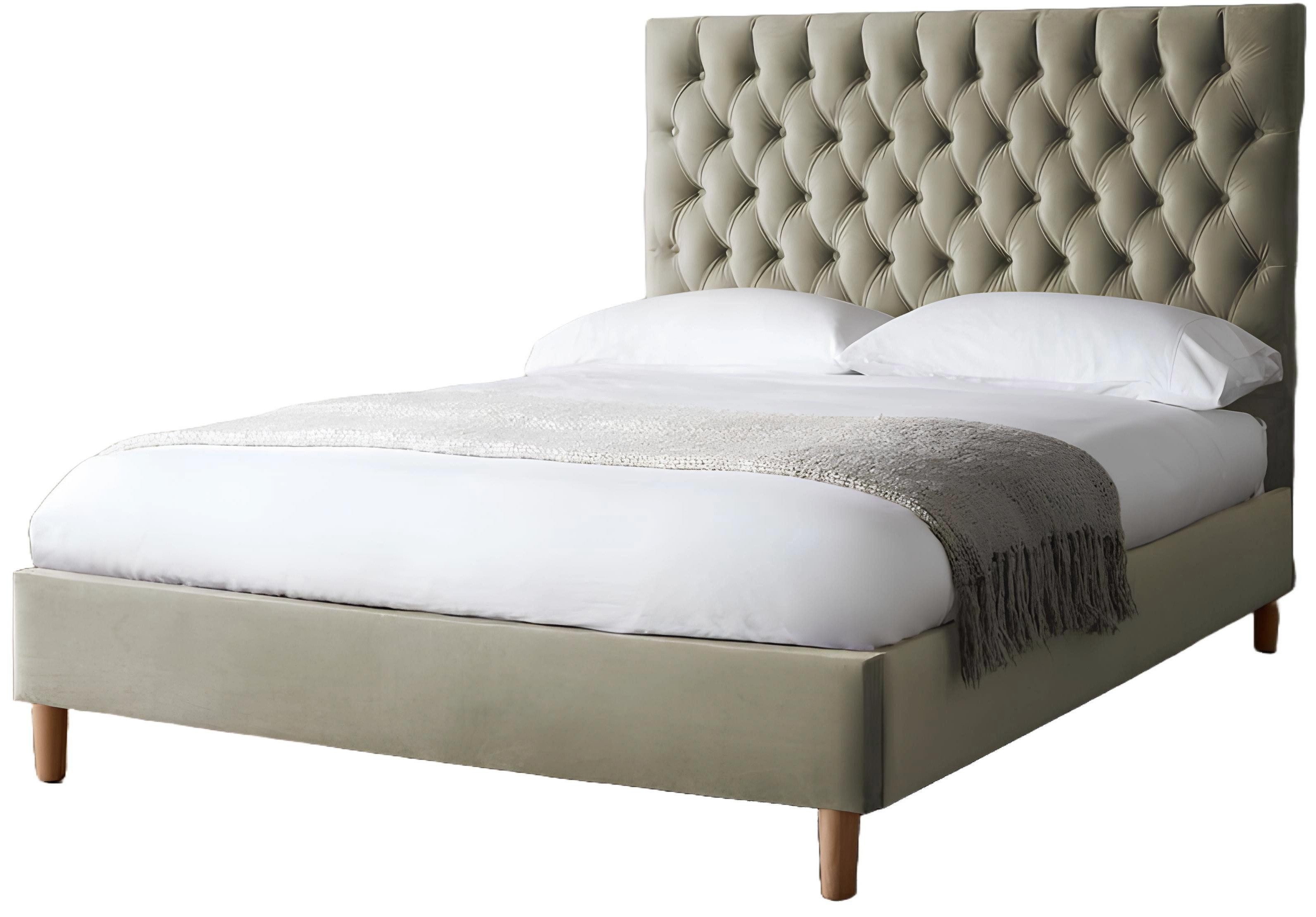 Xlmoebel Polsterbett Chesterfield Polsterbett in englischem Schwarz mit Steppung (1-tlg., Chesterfield Bett), Hergestellt in Europa