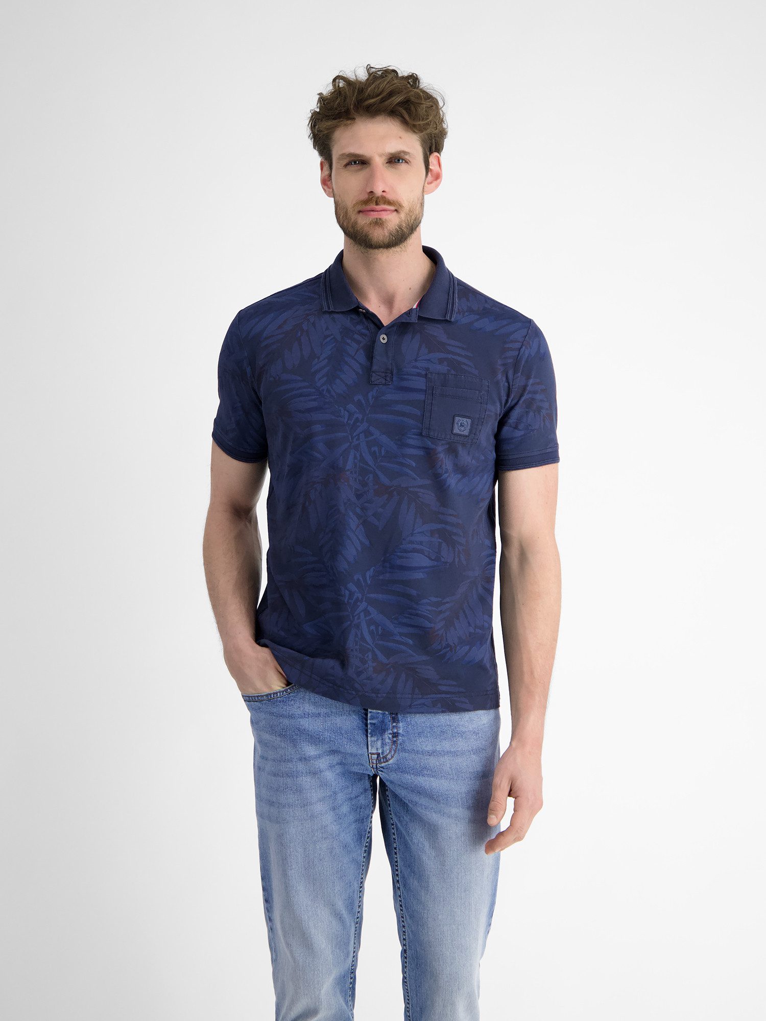 LERROS Poloshirt LERROS Herren Poloshirt, floral bedruckt günstig online kaufen