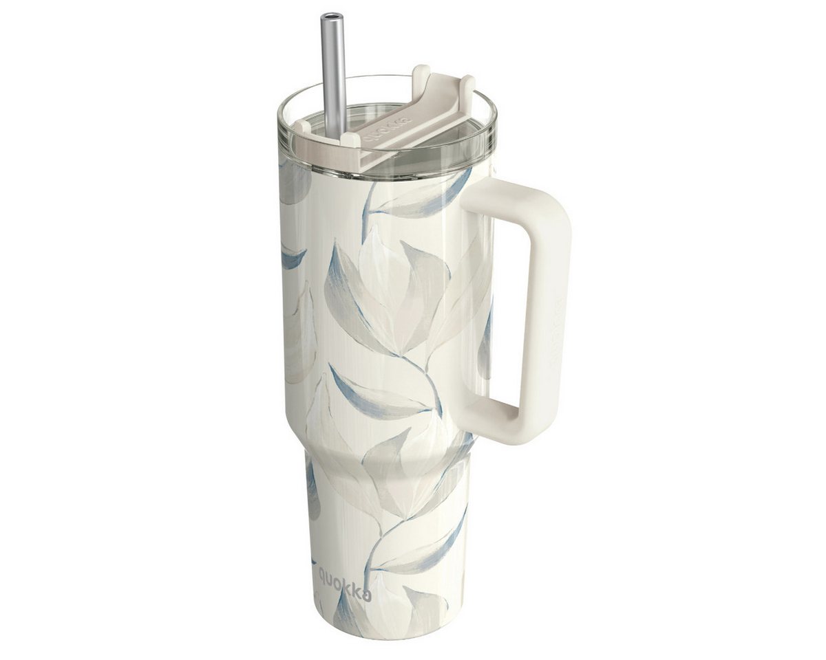 Quokkabottle Trinkflasche - Isolierte Edelstahl-Trinkflasche mit Griff und Strohhalm, doppelwandig und ergonomisch