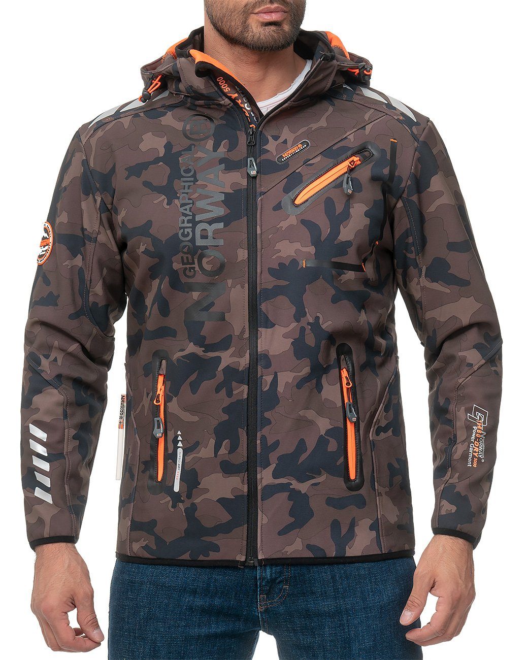 Geographical Norway Softshelljacke Herren Outdoor Jacke baroyaute Modernes Design mit stylischem Print