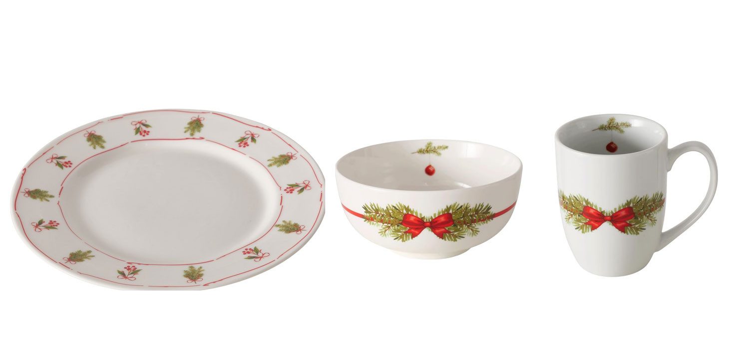 Steinnacher Bärbel Frühstücks-Set 3 teiliges Geschirrset Noelle Tasse Schale Teller (3-tlg)