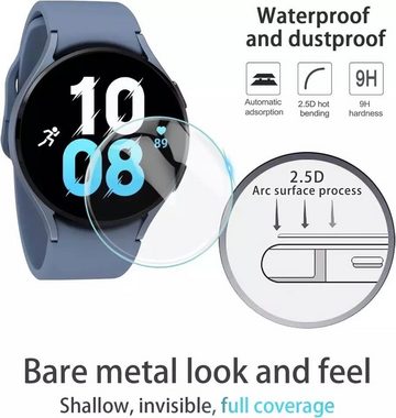 MSM 3X Hartglas für Samsung Galaxy Watch 5 44 mm Panzerfolie 9H, Displayschutzglas