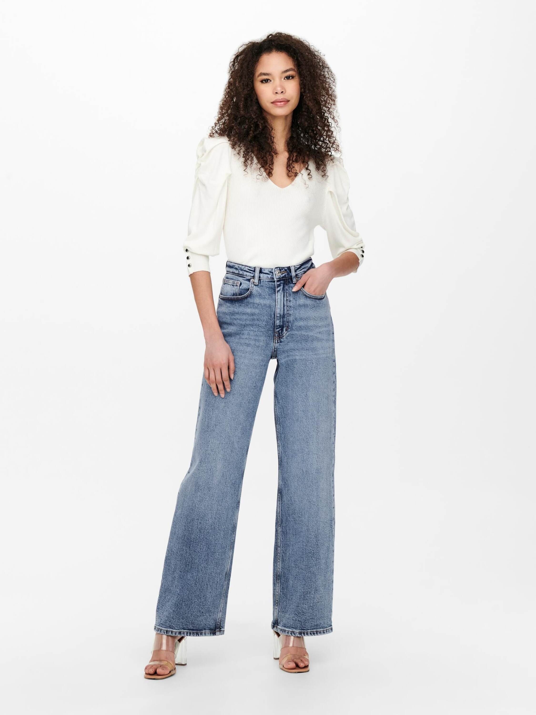 ONLY Weite Jeans Detail, Details (1-tlg) Weiteres Juicy Plain/ohne