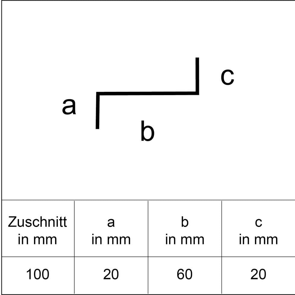 Sarei Haus- und Gartentechnik Profil Sarei Z-Profil HG7 1000 x 60 x 20 mm natur