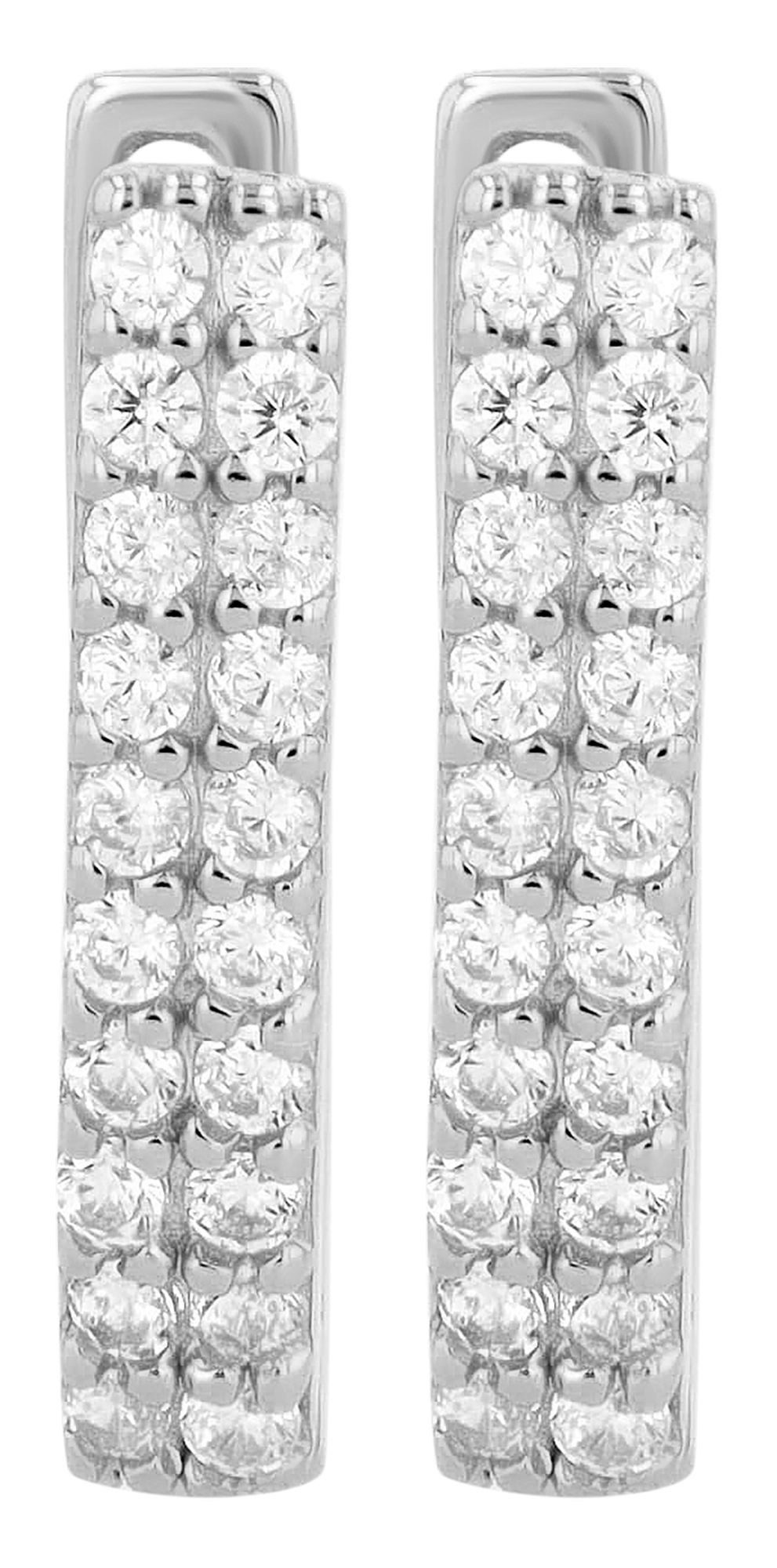 Paar Creolen 925 Silber Ohrringe Creolen