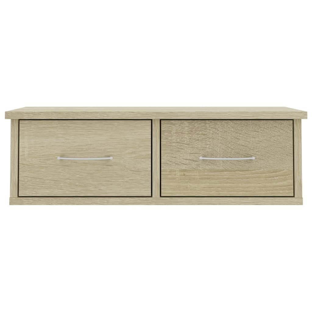 Holzwerkstoff, 1-tlg. Sonoma-Eiche Regal Wand-Schubladenregal vidaXL Sonoma 60x26x18,5 Eiche cm
