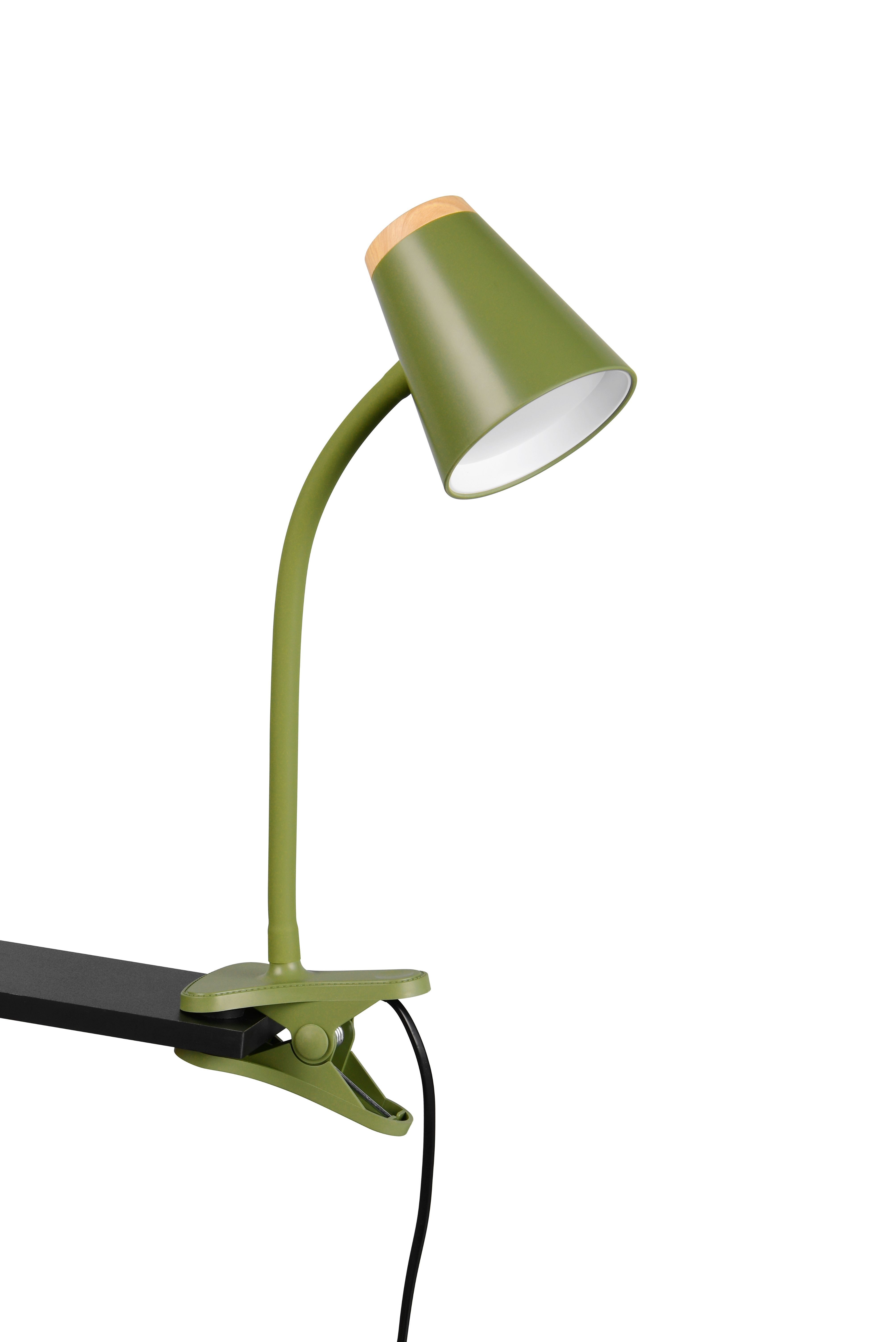 lightling LED Klemmtischleuchte Quincy, flexibel schwenkbar, LED fest integriert, warmweiße Lichtfarbe, inkl. Ein- und Ausschalter, aus hochwertigem Metall
