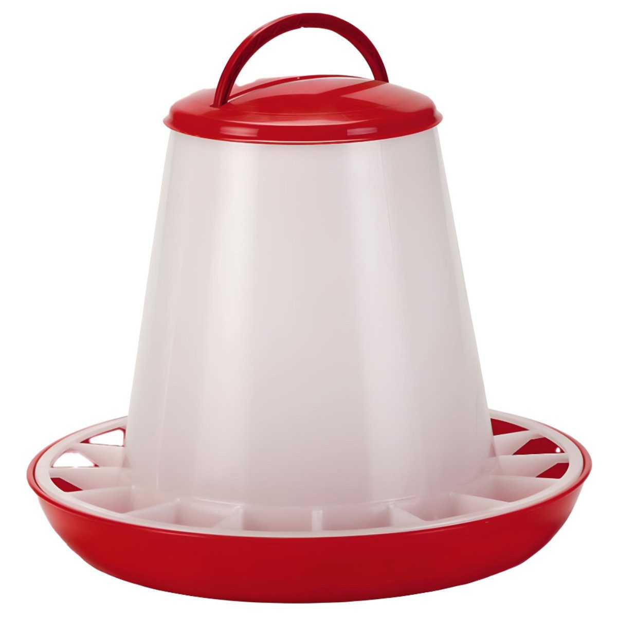 OLBA B.V. Futterspender Futtersilo mit Deckel rot/transparent