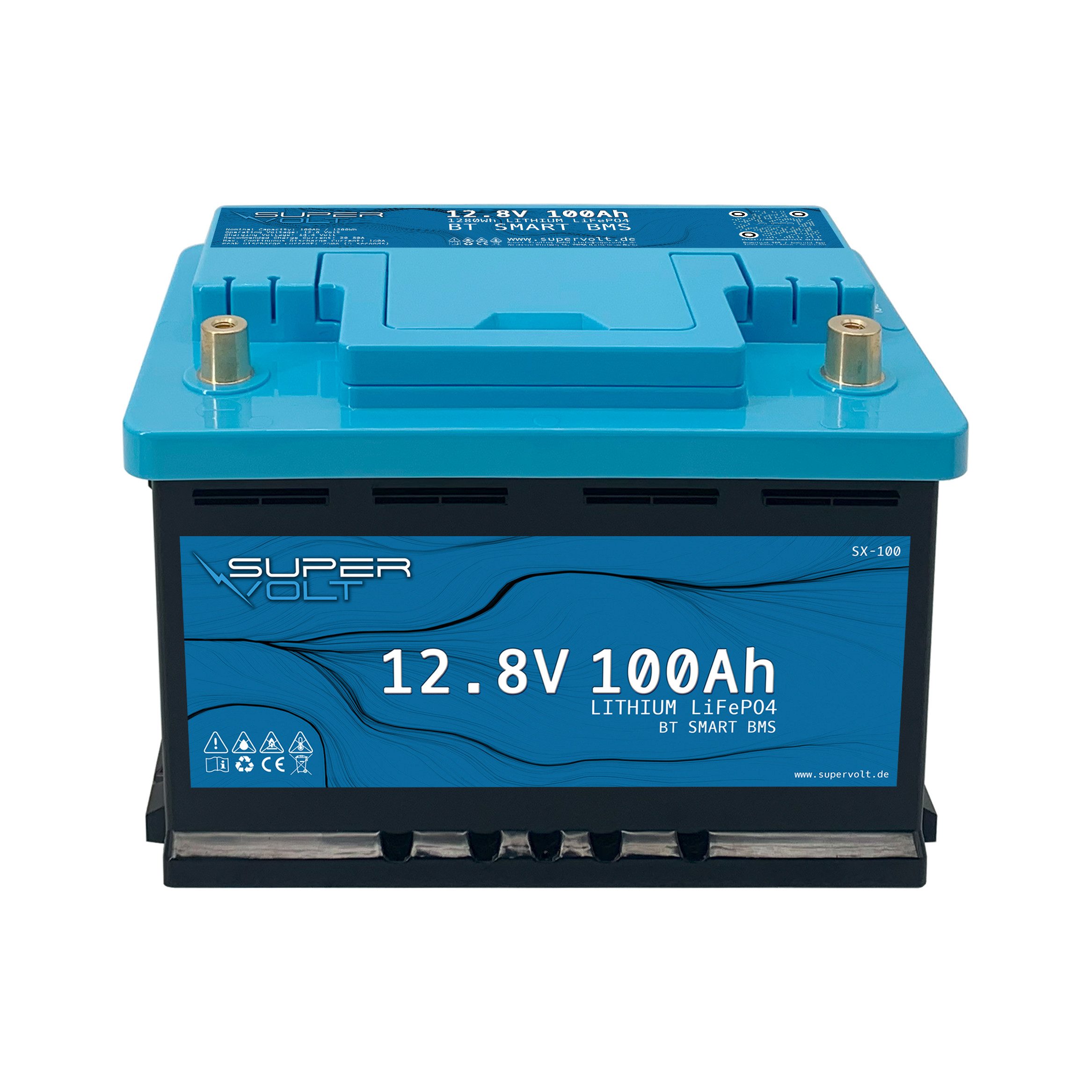 Supervolt Supervolt LiFePO4 100Ah 12.8V mit Bluetooth BMS Batterie