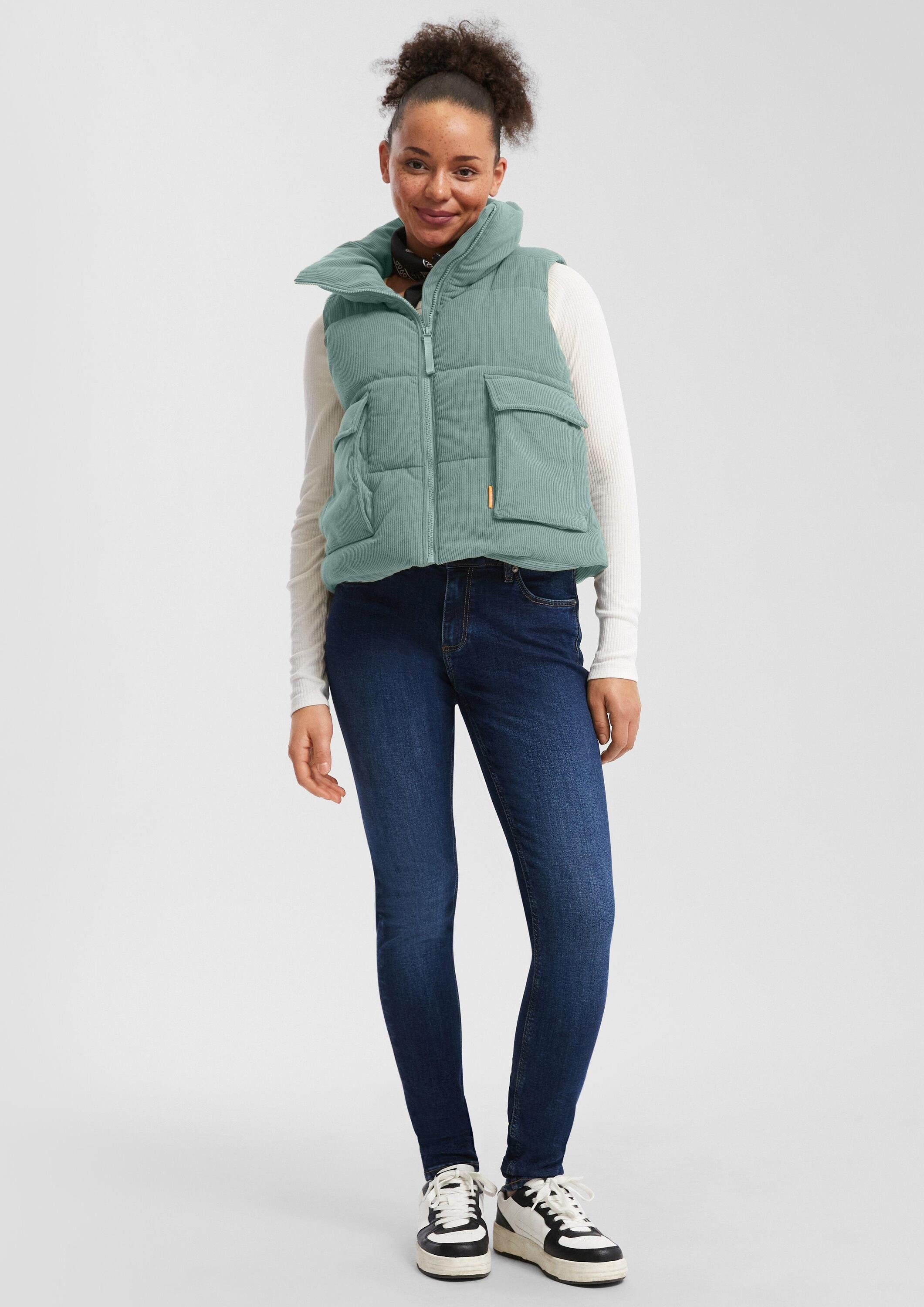 QS Outdoorjacke Outdoor-Weste Outdoor-Weste aus Cord