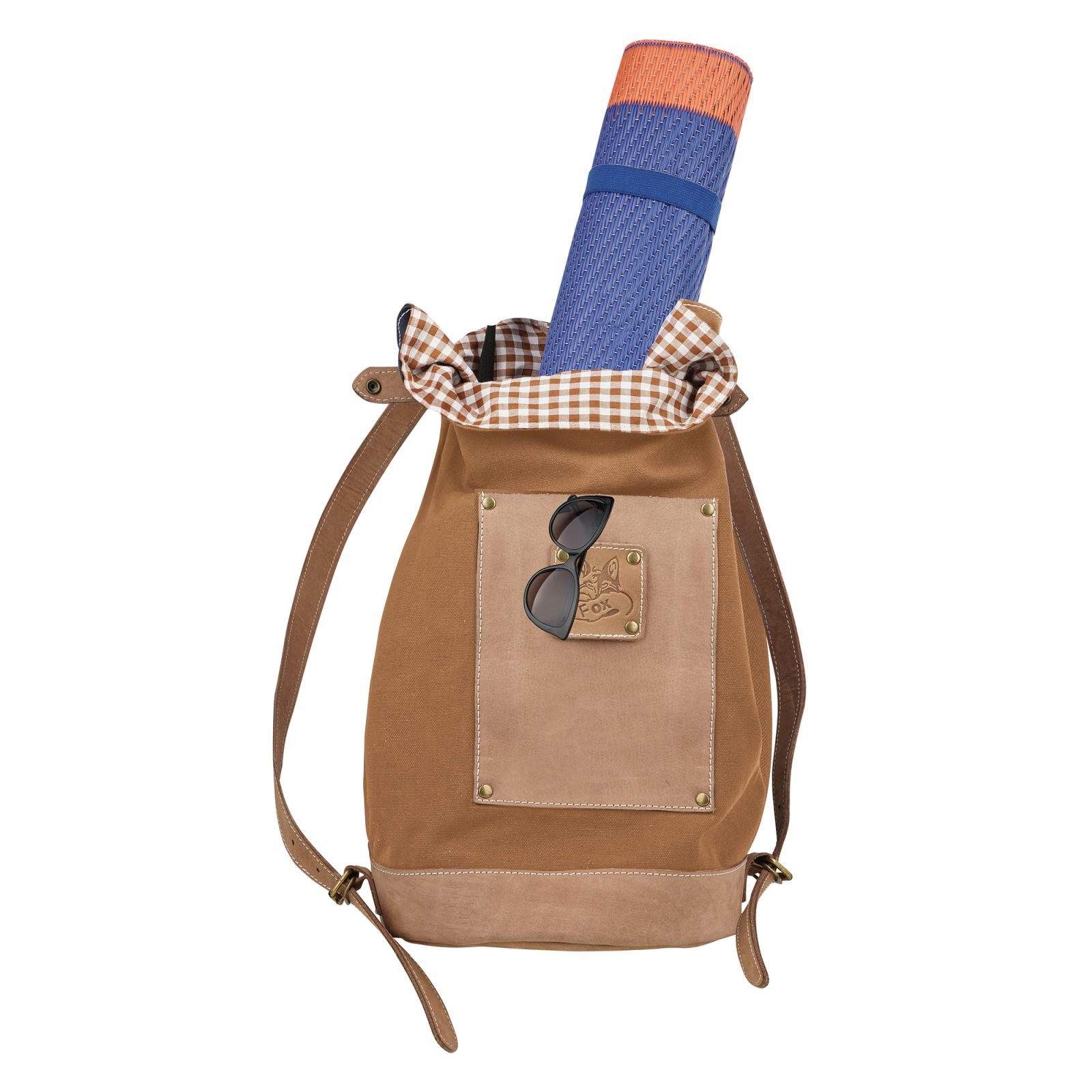 BLACK FOREST FOX Tagesrucksack Black Forest Fox OOS Canvas Rucksack 25L Cityrucksack mit Echtleder (1-tlg)