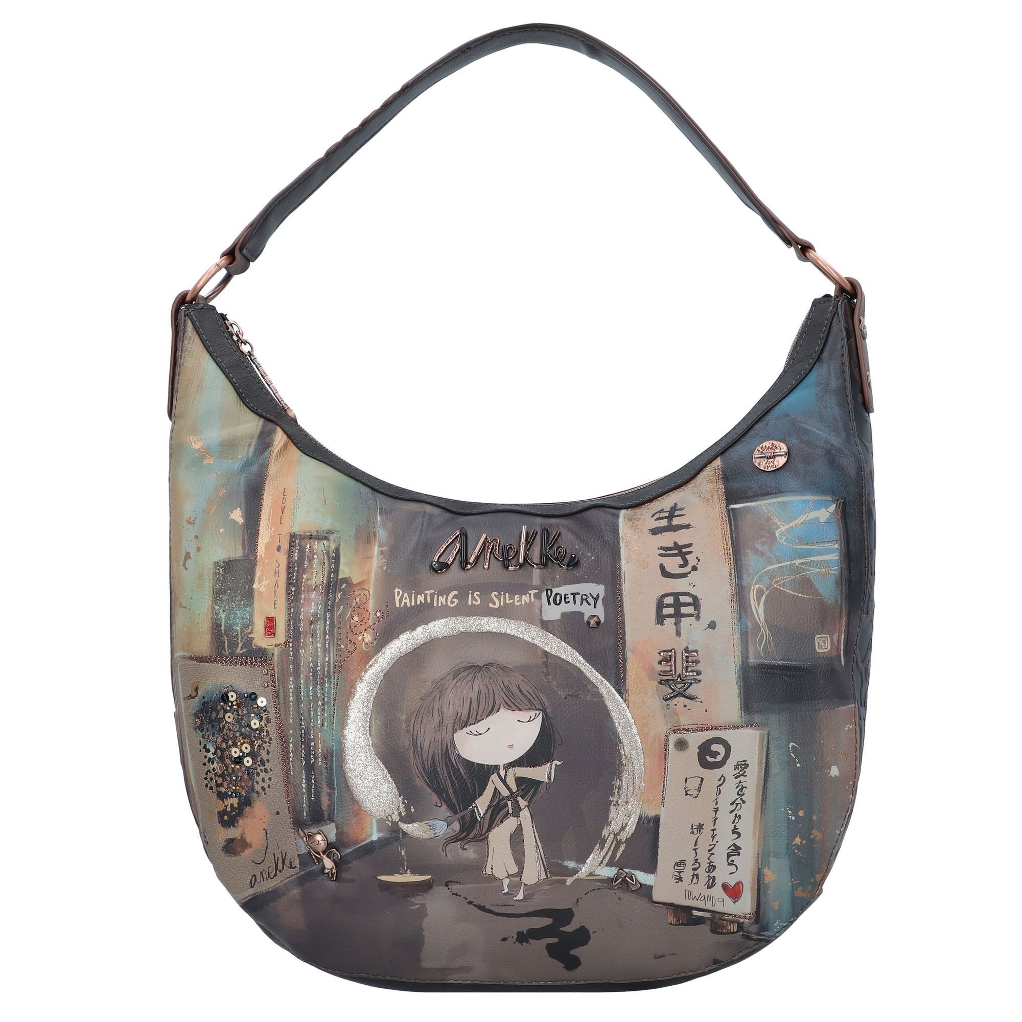 Anekke Schultertasche Shoen Brown, Polyurethan günstig online kaufen