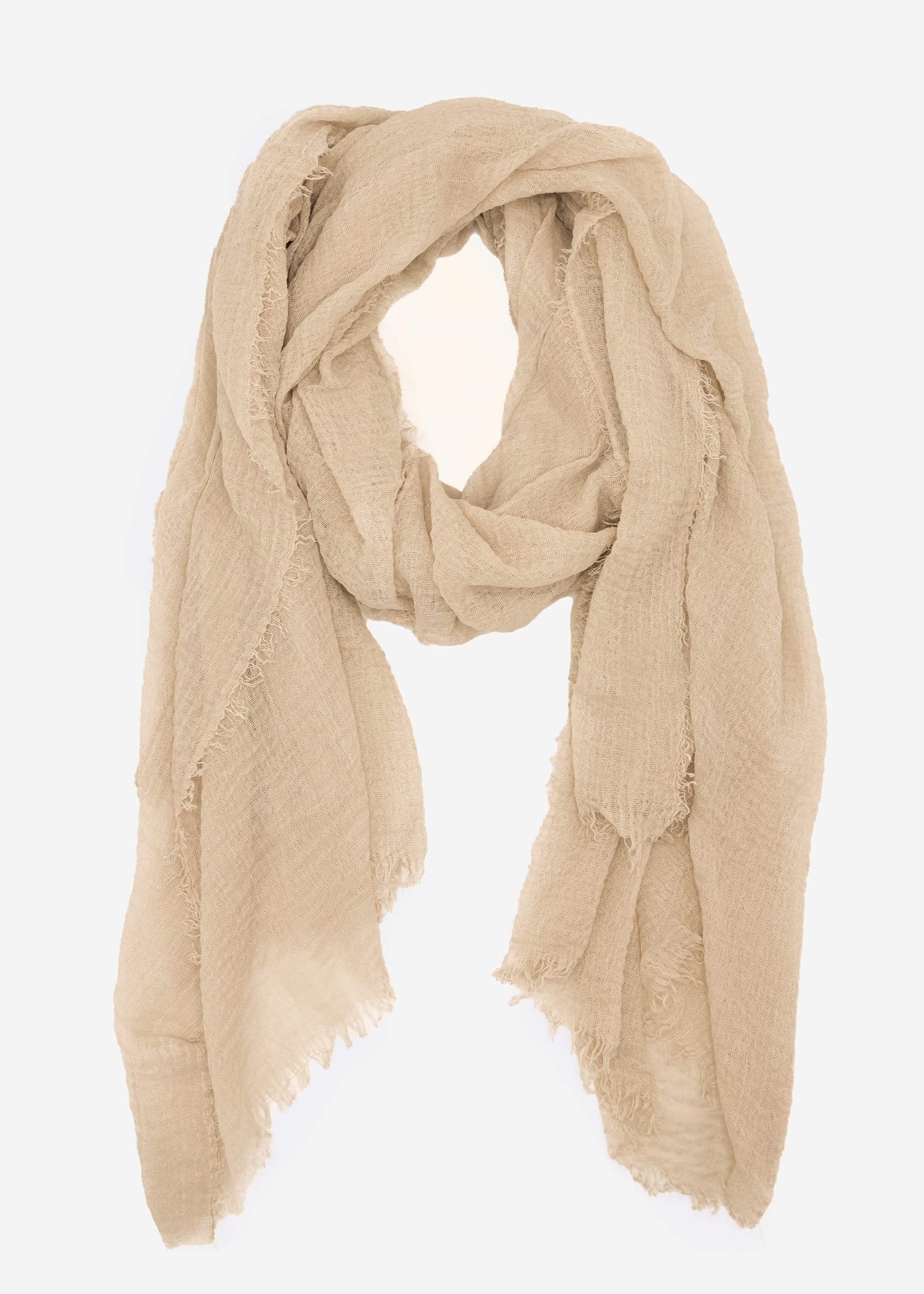 SASSYCLASSY Schal Musselin Schal für Damen, Weicher Schal aus Viskose mit ausgefransten Enden – Bild 3 von 4