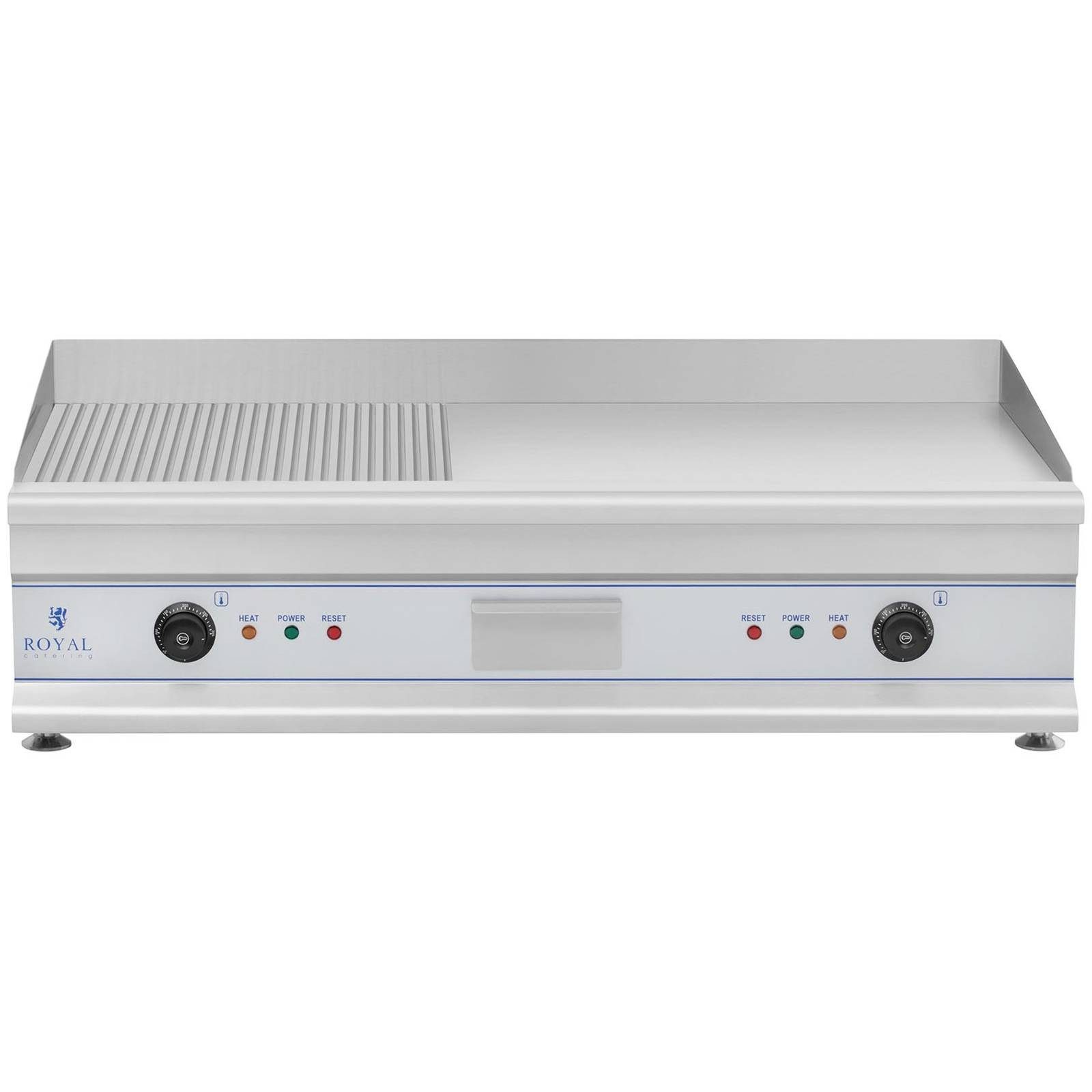 Royal Catering Elektrogrill Grillplatte 100cm Griddleplatte glatt & geriffelt Griddle Bräter Grill, 6400 W