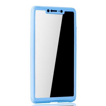 König Design Handyhülle Xiaomi Mi 8 SE, Xiaomi Mi 8 SE Handyhülle 360 Grad Schutz Full Cover Blau