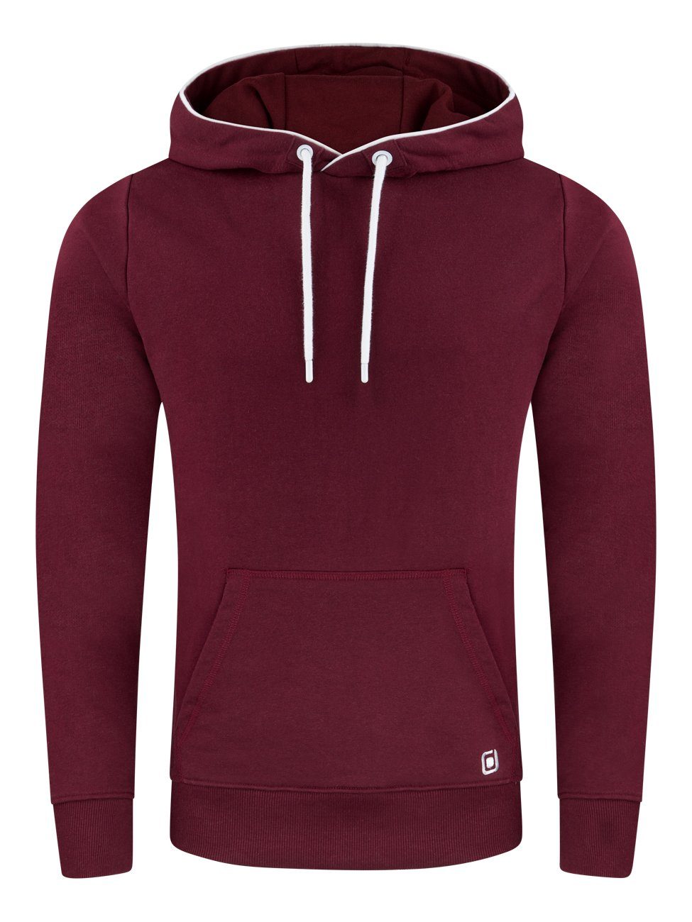 riverso Kapuzenpullover Herren Hoodie RIVSandro Regular Fit Longsleeve Sweatshirt mit Cross-Over-Kragen und Kängurutasche